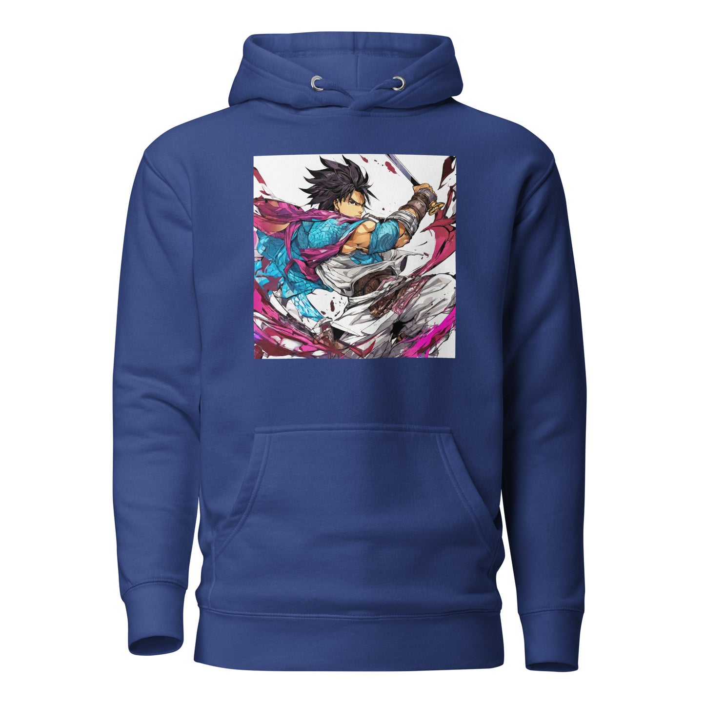 Mighty Fighter Men's Anime Hoodie Team Royal