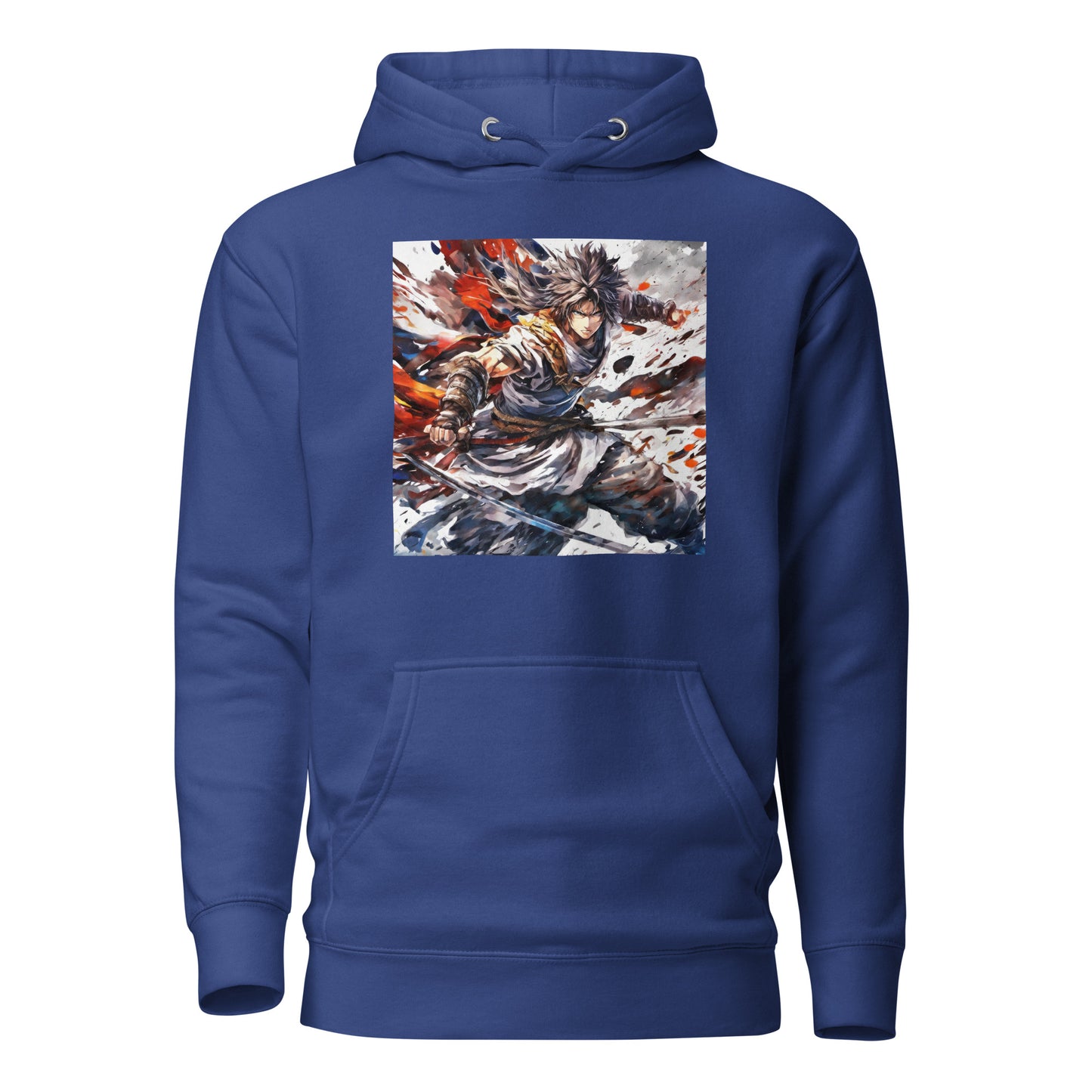 Mid Battle Action Men's Anime Hoodie Team Royal