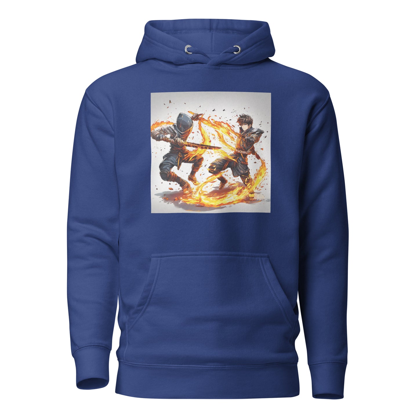 Fire-Dancing Duel Men's Anime Hoodie Team Royal