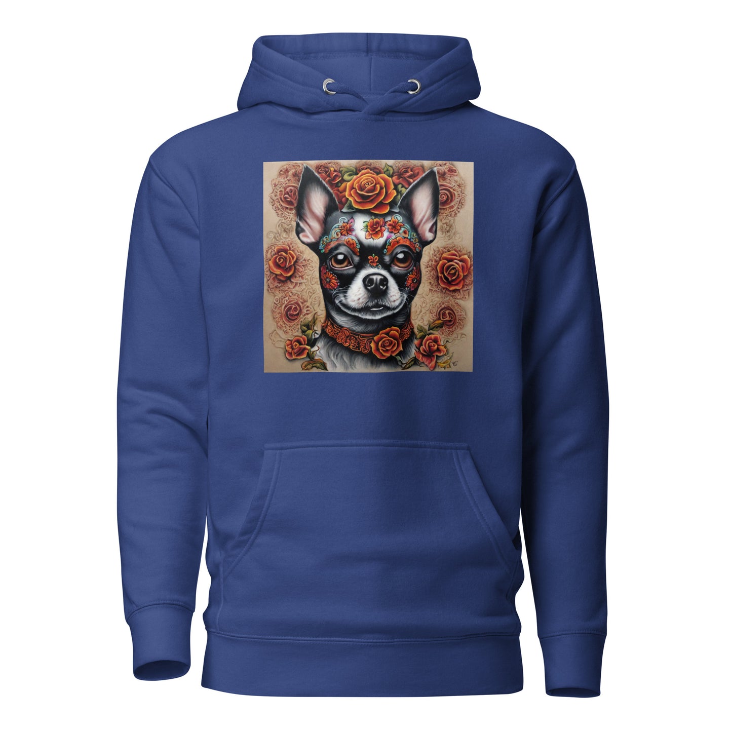 Day of the Dead Chihuahua Men's Dog Lover Hoodie Team Royal