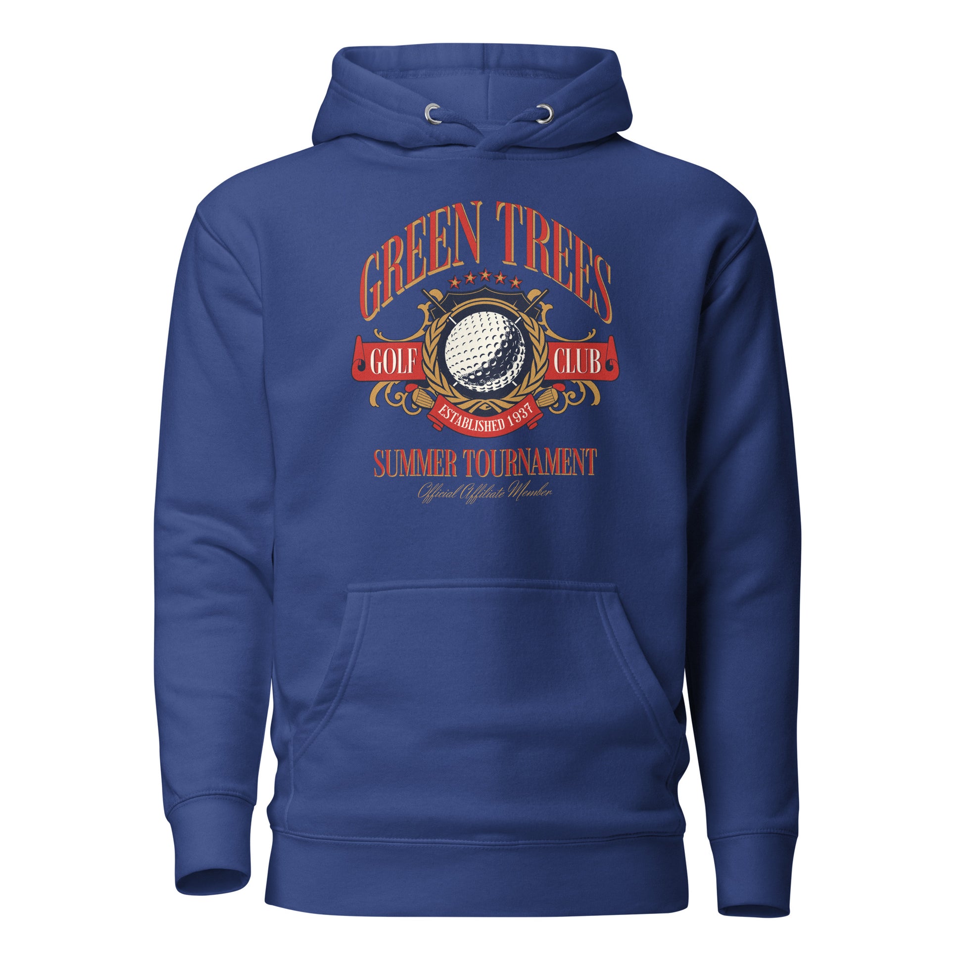 Green Trees Golf Club Hoodie for Dad Team Royal