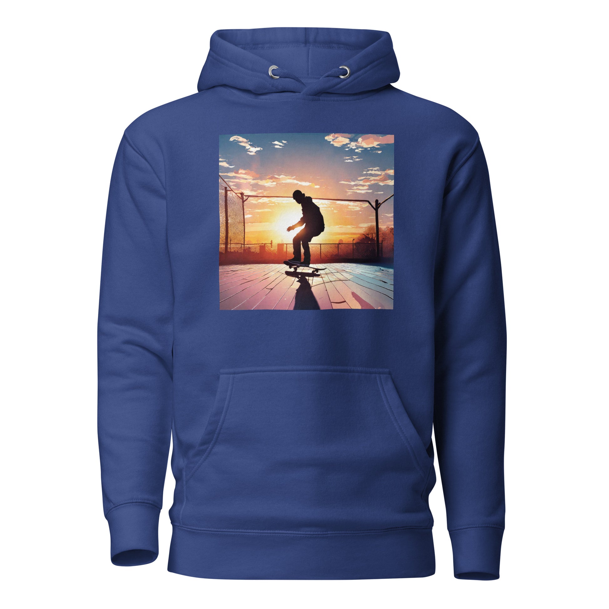 Skateboarding in the Sunset Men's Hoodie Team Royal