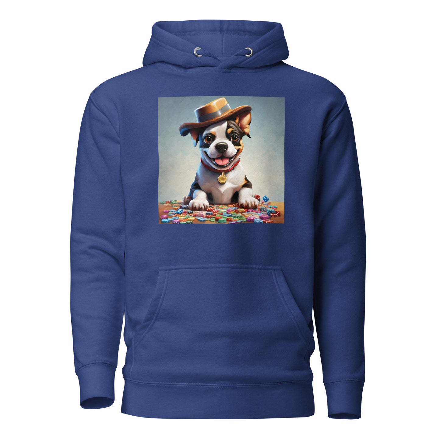 Lucky Dog Poker Night Men's Hoodie Team Royal