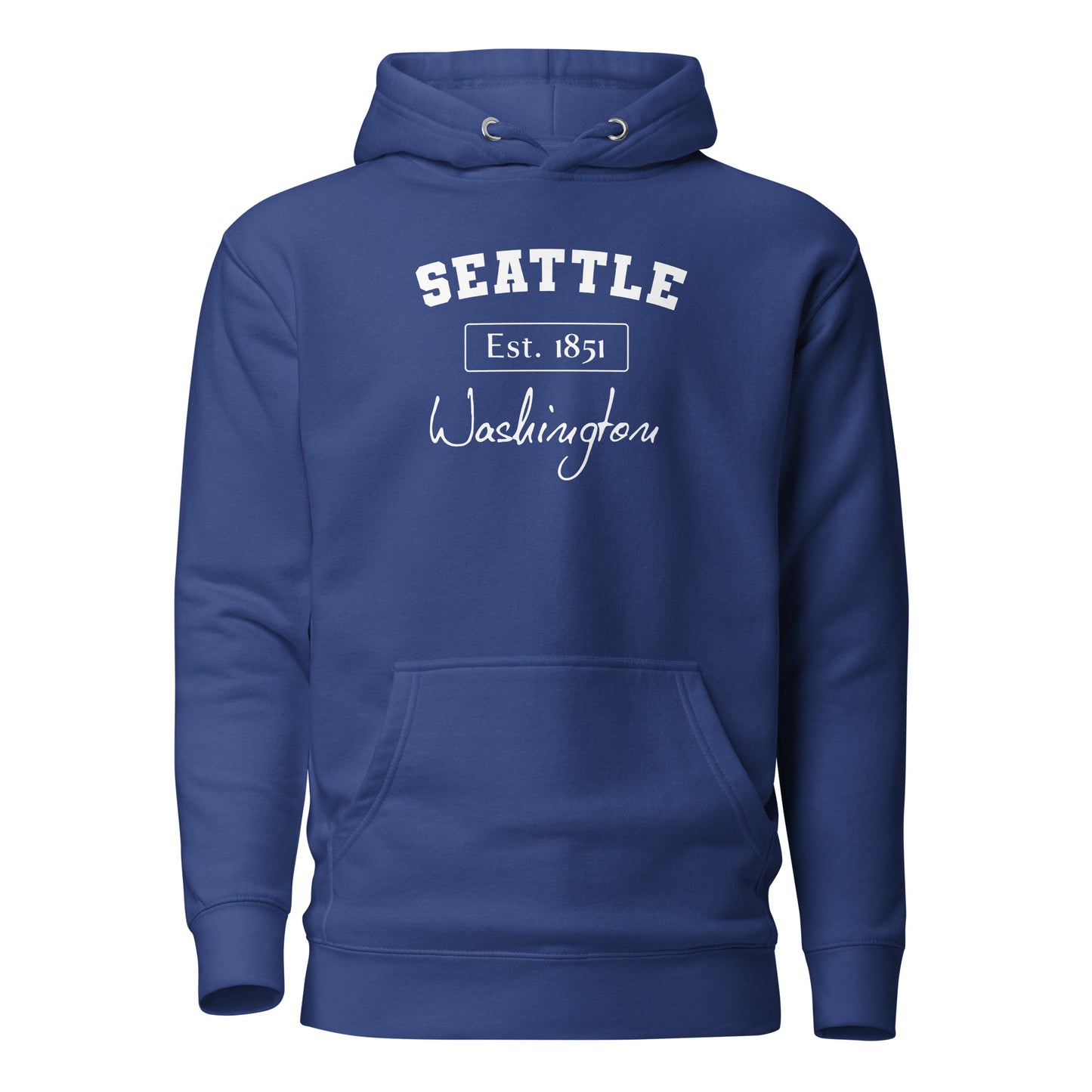 Seattle, Washington Men's Hoodie Team Royal