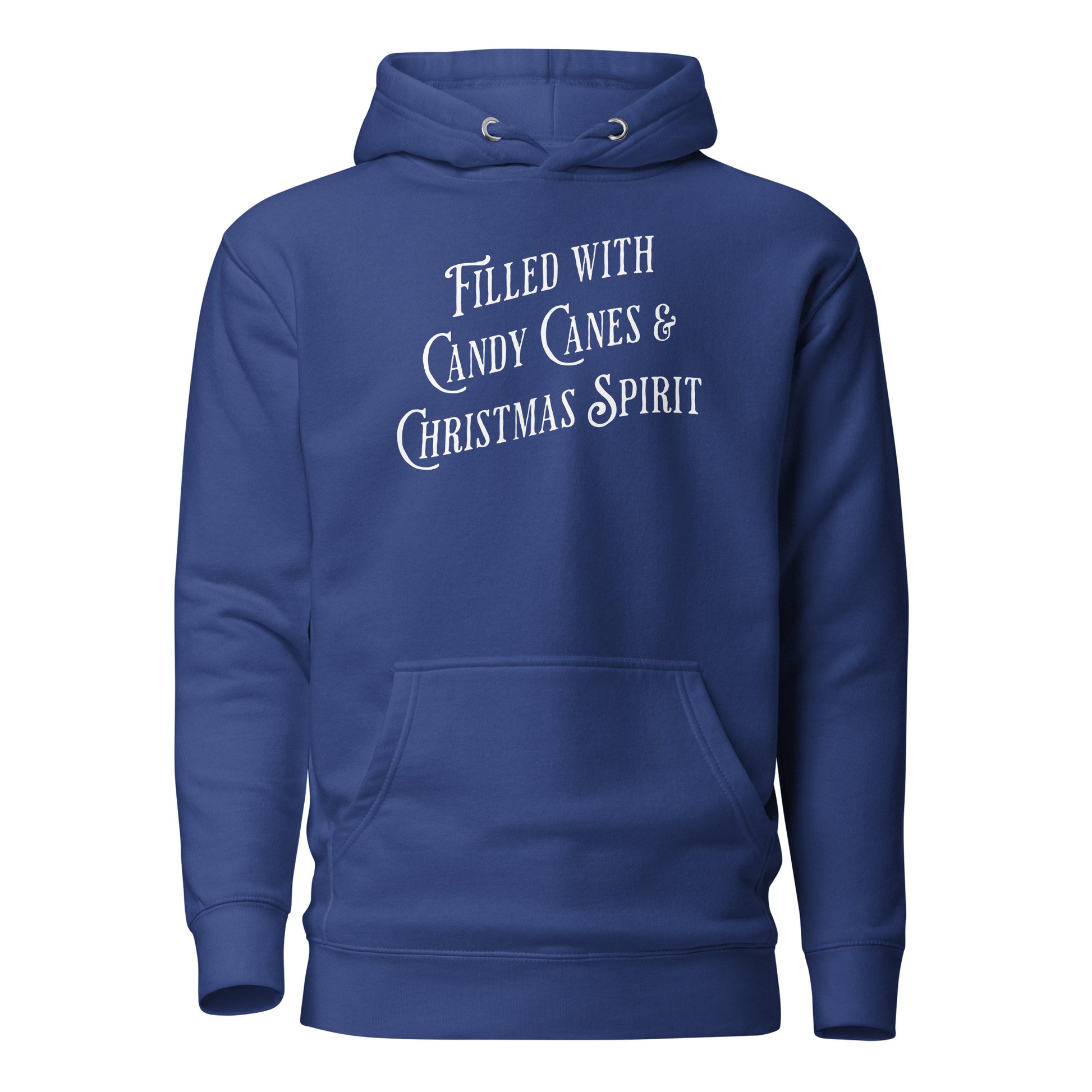 Filled with Candy Canes & Christmas Spirit Men's Hoodie Team Royal