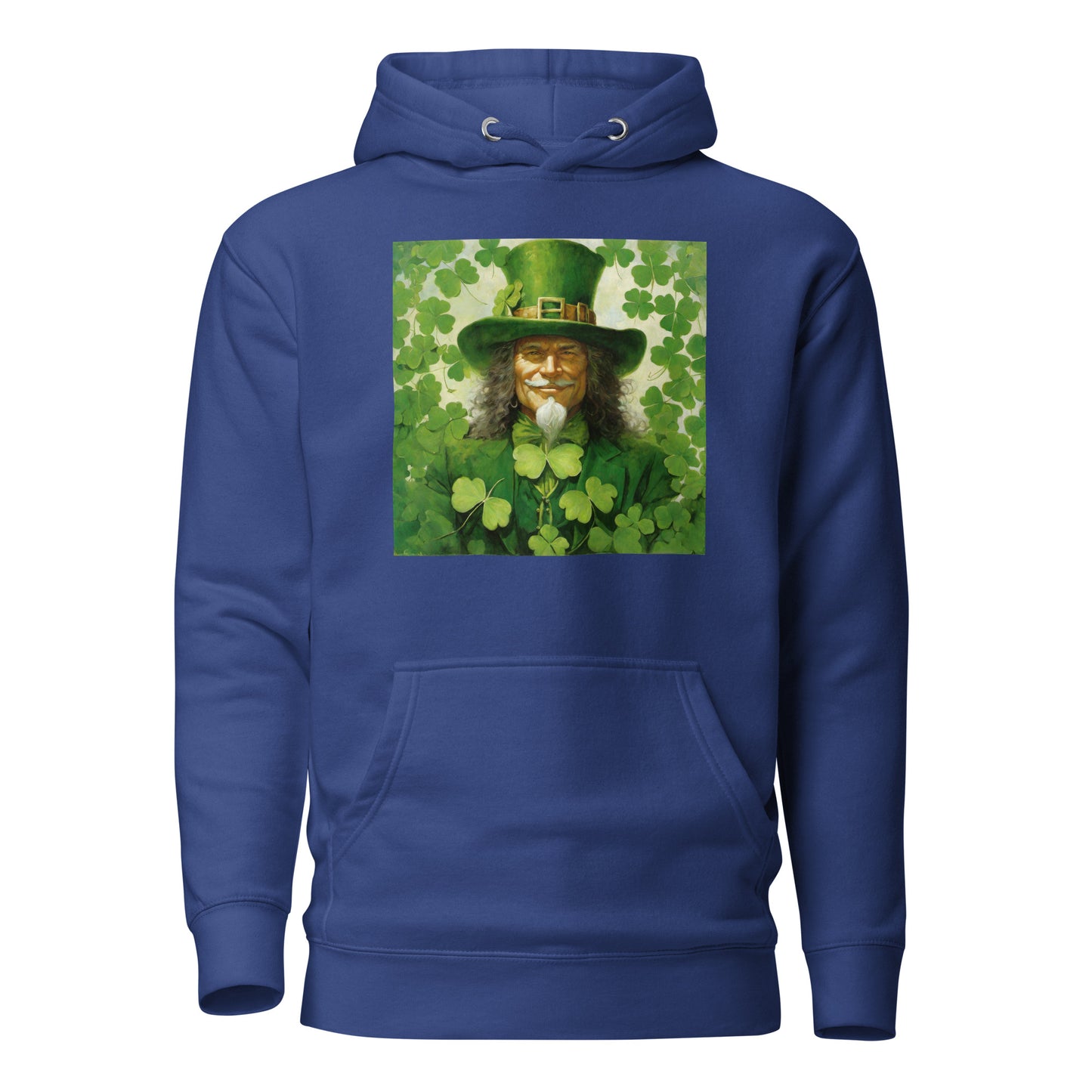 Leprechaun Shamrock Men's Hoodie for St Patty's Day Team Royal