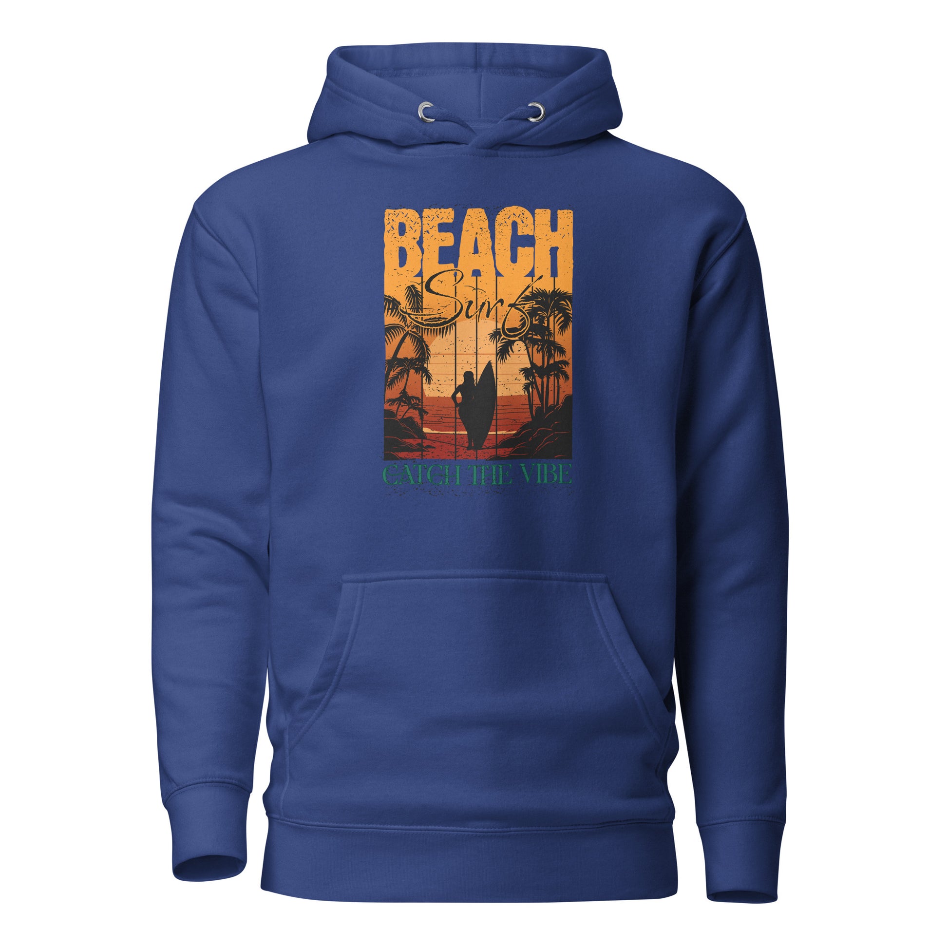 Catch the Beach Vibe Surfing Men's Hoodie Team Royal