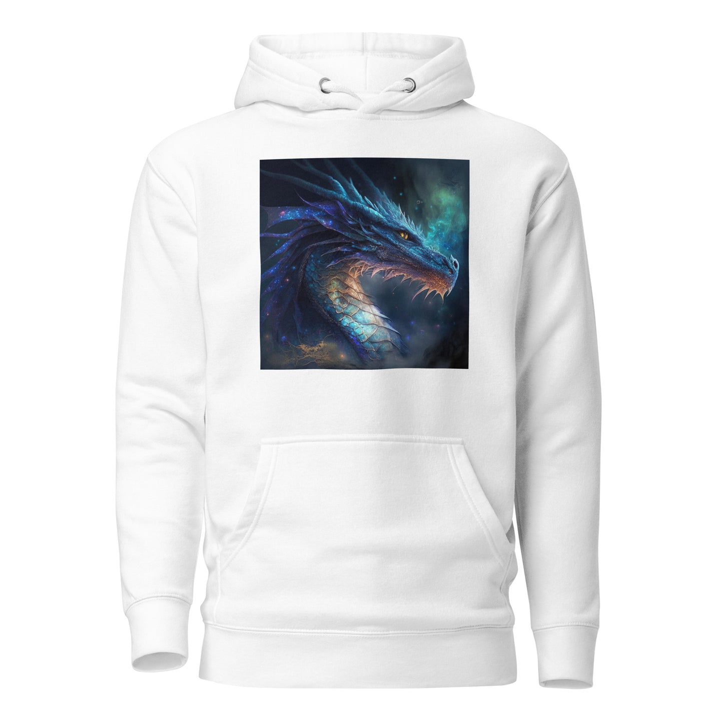 Blue Dragon Men's Fantasy Hoodie White