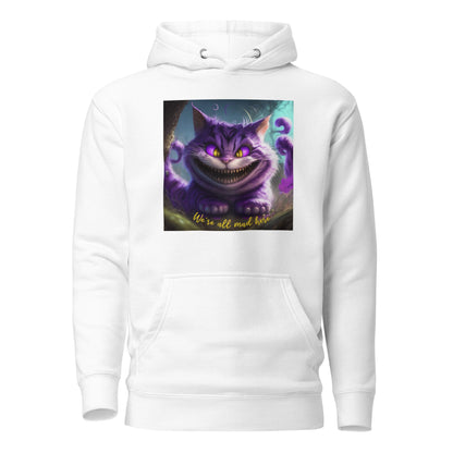 We're All Mad Here Cheshire Cat Men's Hoodie White