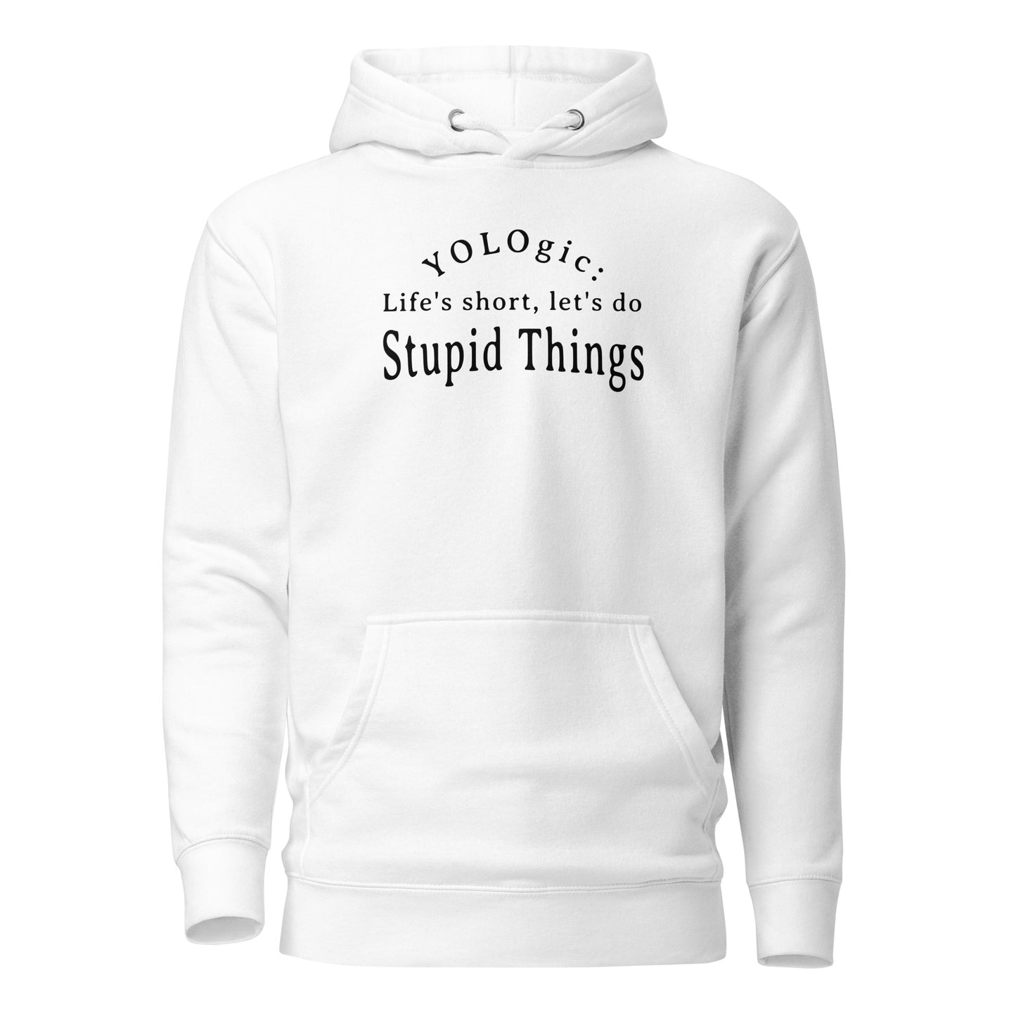 YOLOgic Men's Funny Hoodie White