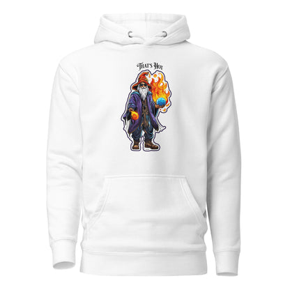 That's Hot Wizard Men's Funny Hoodie White