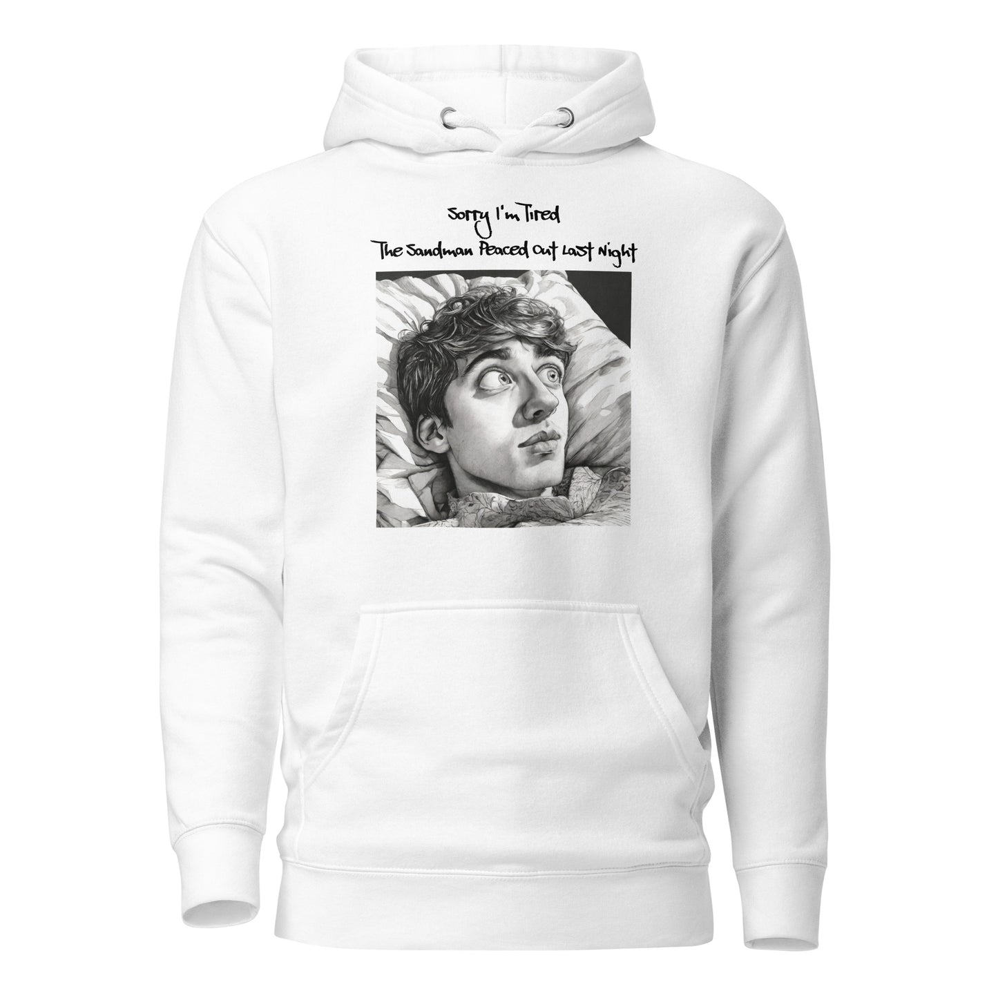 Sandman Peaced Out Men's Funny Hoodie White