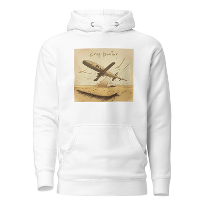 Crop Duster Men's Funny Hoodie White