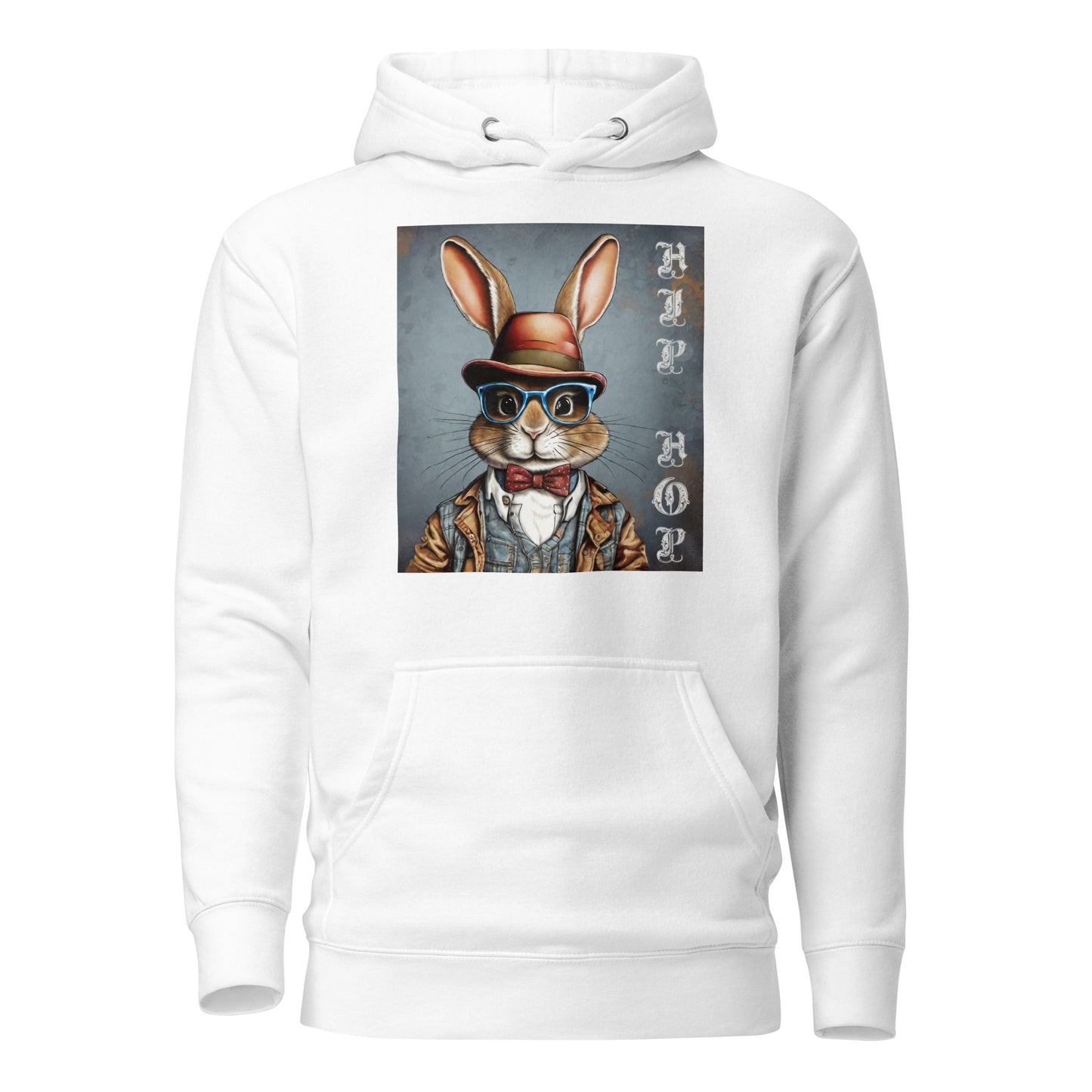 Hip Hop Men's Funny Hoodie White