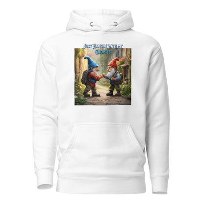 Just Hangin' with my Gnomies Men's Funny Hoodie White