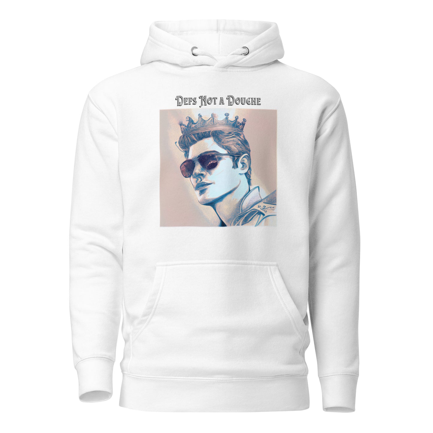 Defs Not a Douche Men's Funny Hoodie White