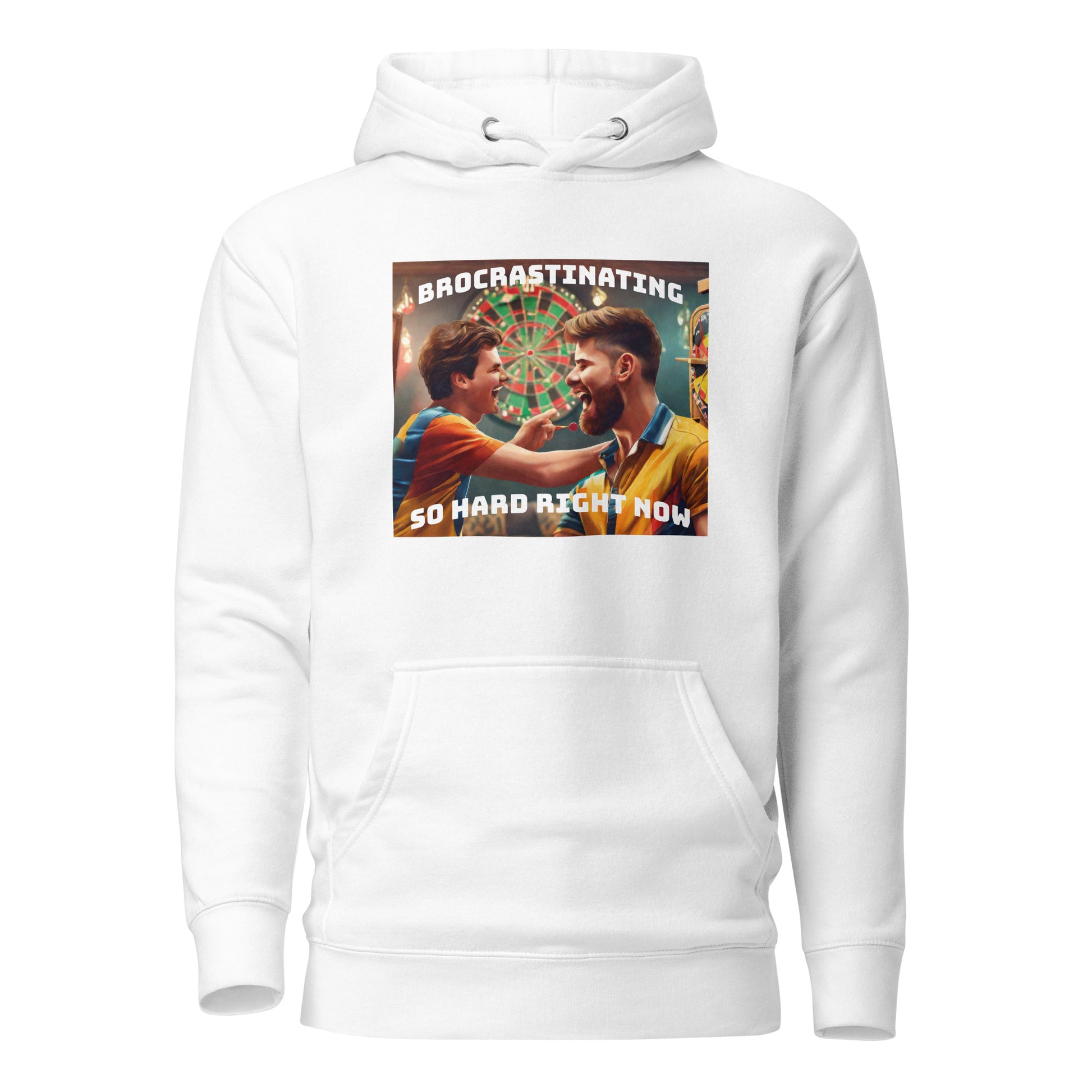 Brocrastinating Men's Funny Hoodie White