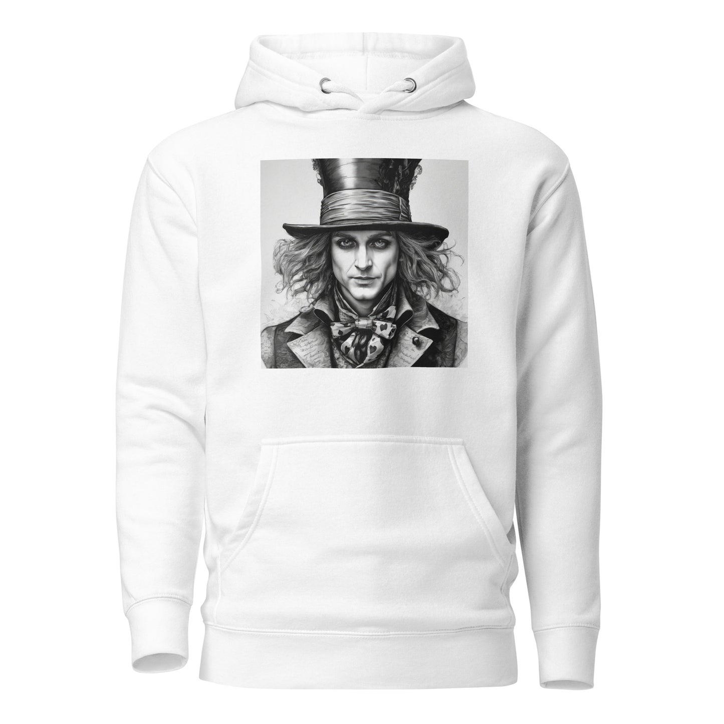 Serenely Eccentric Mad Hatter Men's Hoodie White