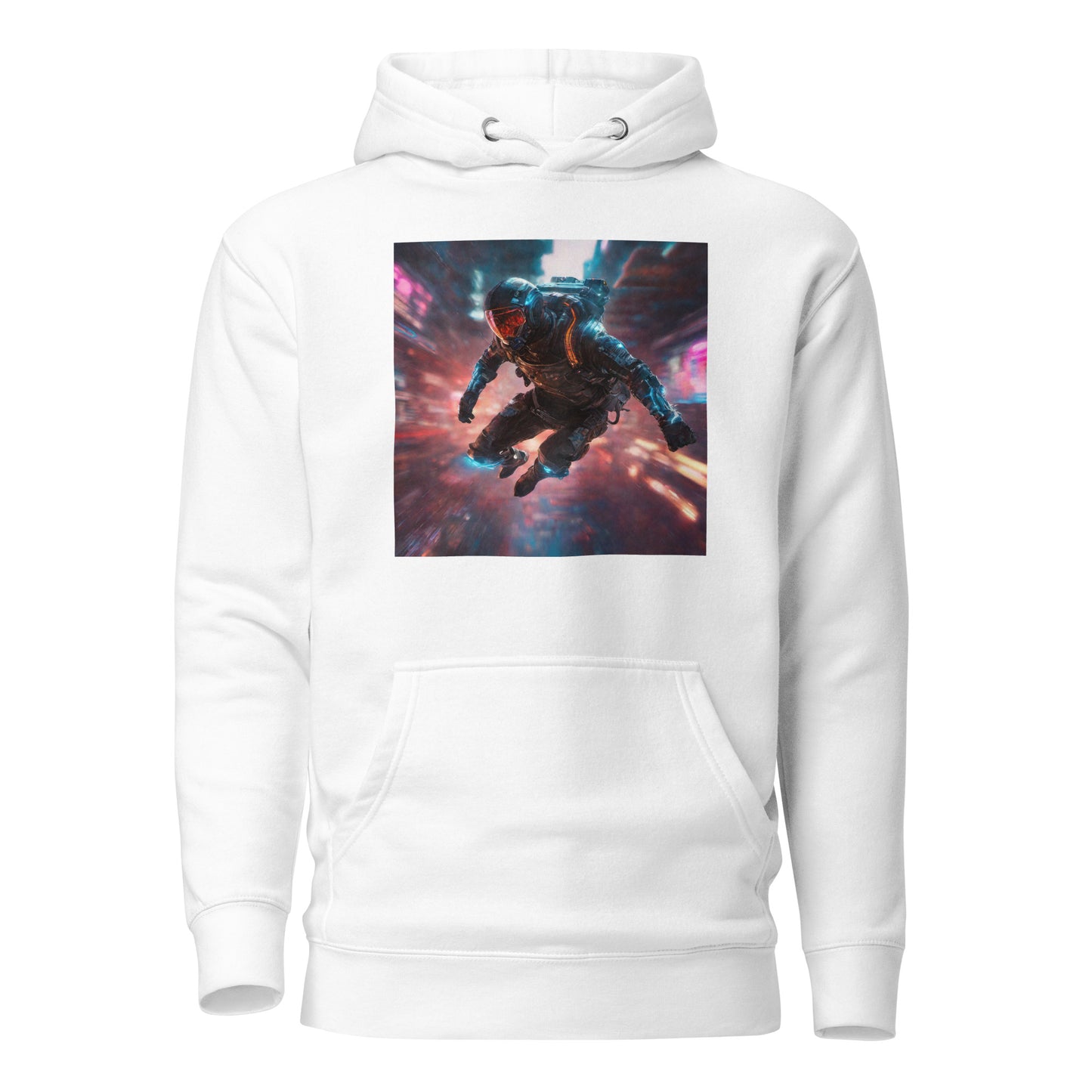 Cyberpunk Spaceman Men's Hoodie White