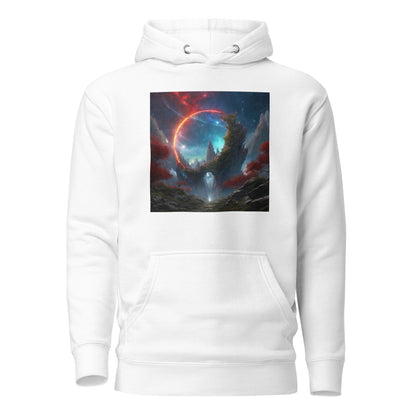 Ring of Fire Futuristic Landscape Men's Graphic Hoodie White