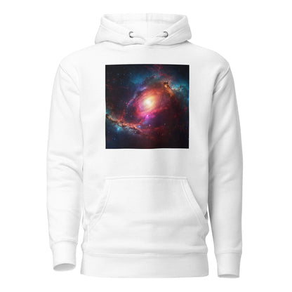 Cosmic Expanse Men's Outer Space Hoodie White