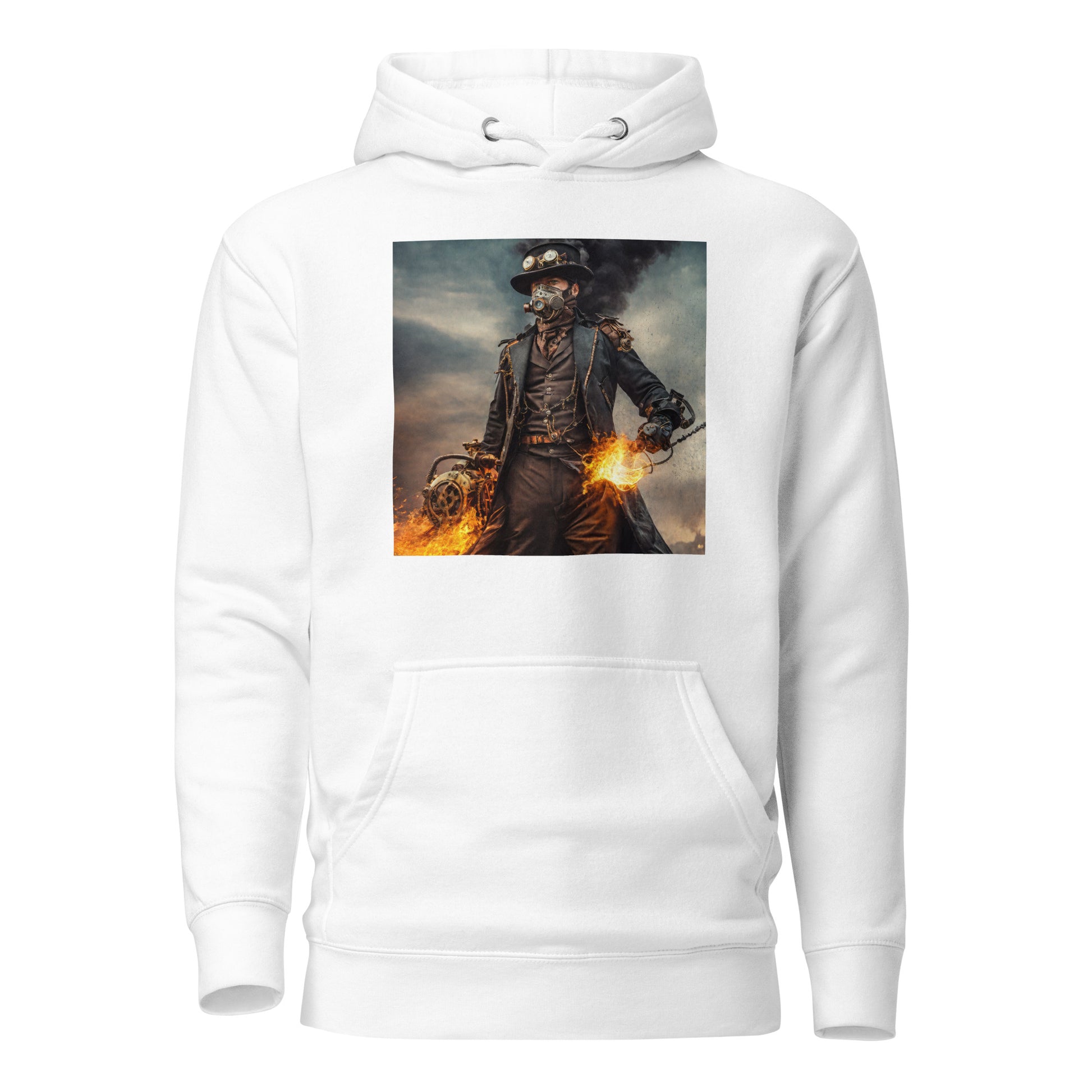 Dapper Pyro Men's Steampunk Hoodie White