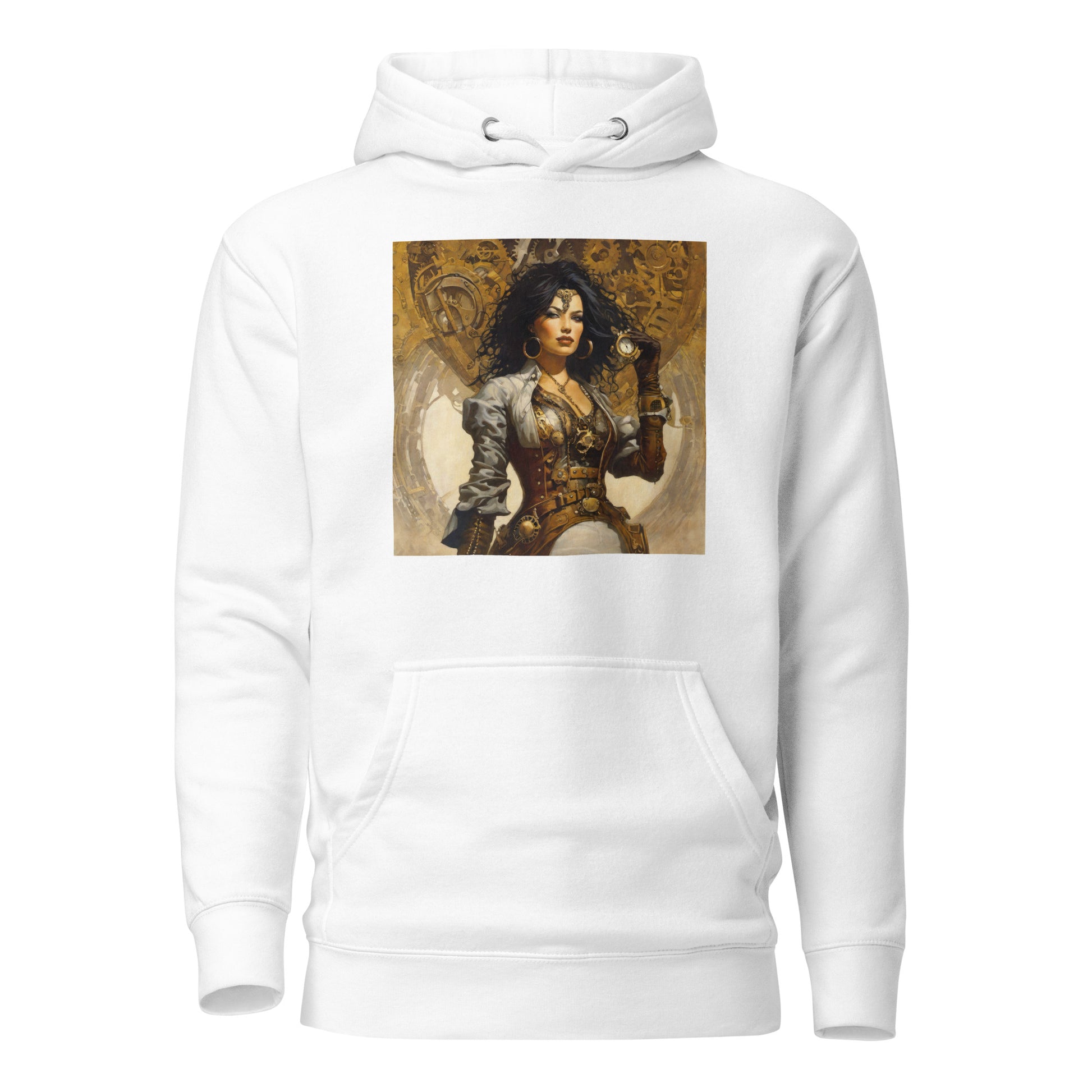 Steampunk Cowgirl Men's Hoodie White