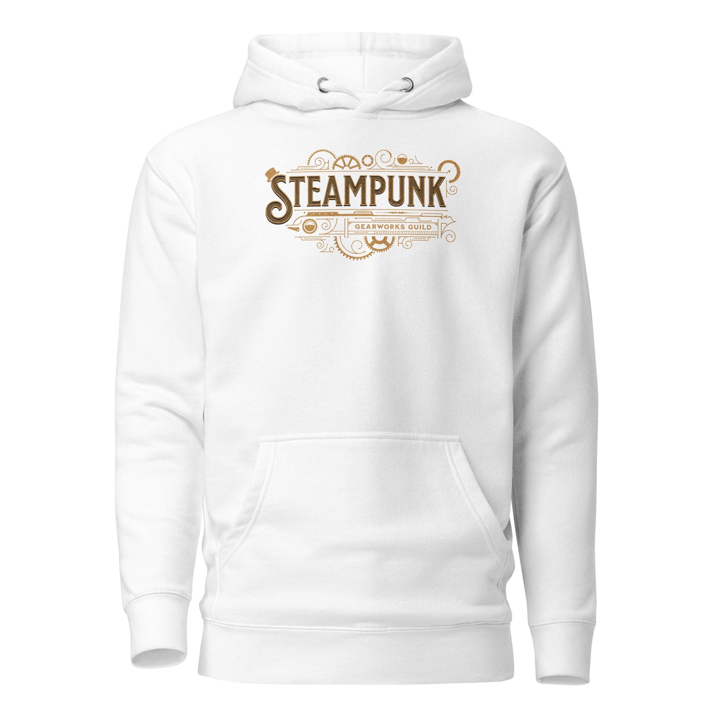 Steampunk Gearworks Guild Men's Hoodie White