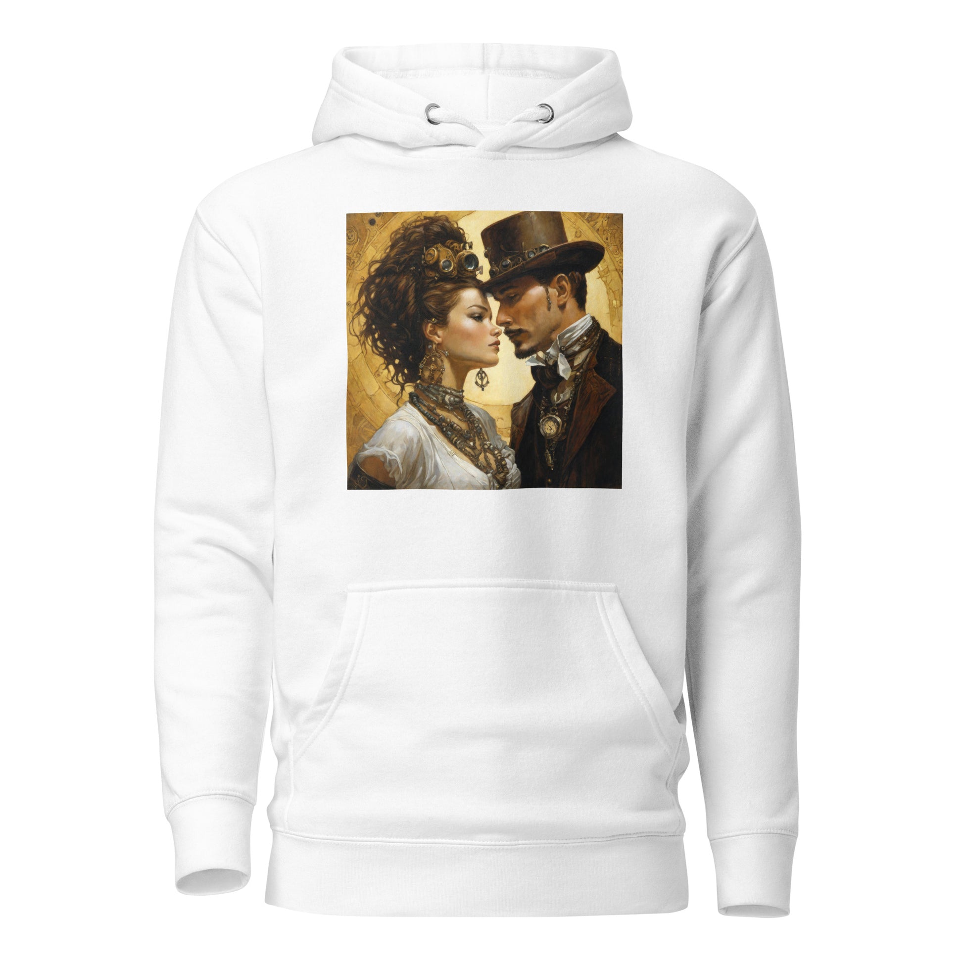 Steampunk Love Men's Hoodie White