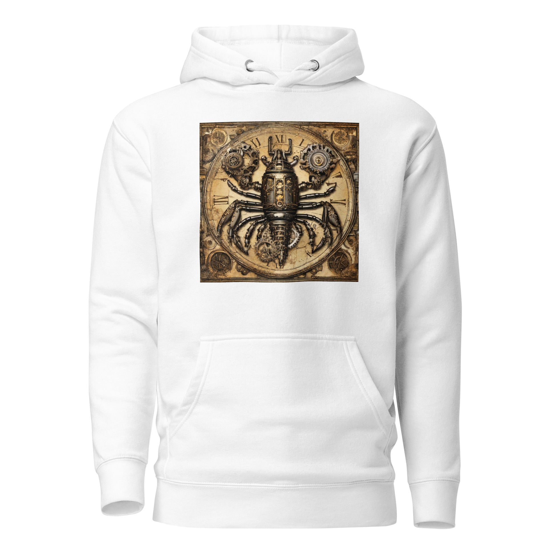 Mechanical Lobster Men's Steampunk Hoodie White