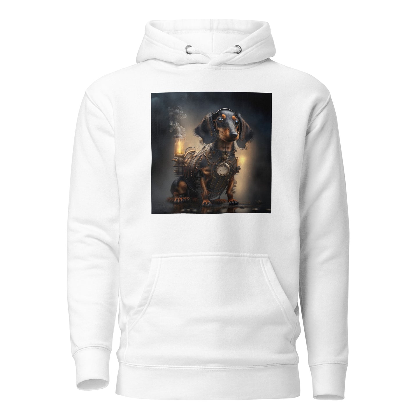 Pump Powered Pooch Men's Steampunk Hoodie White