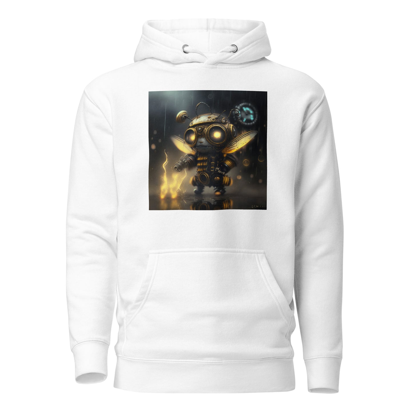 Bold Bee Men's Steampunk Hoodie White