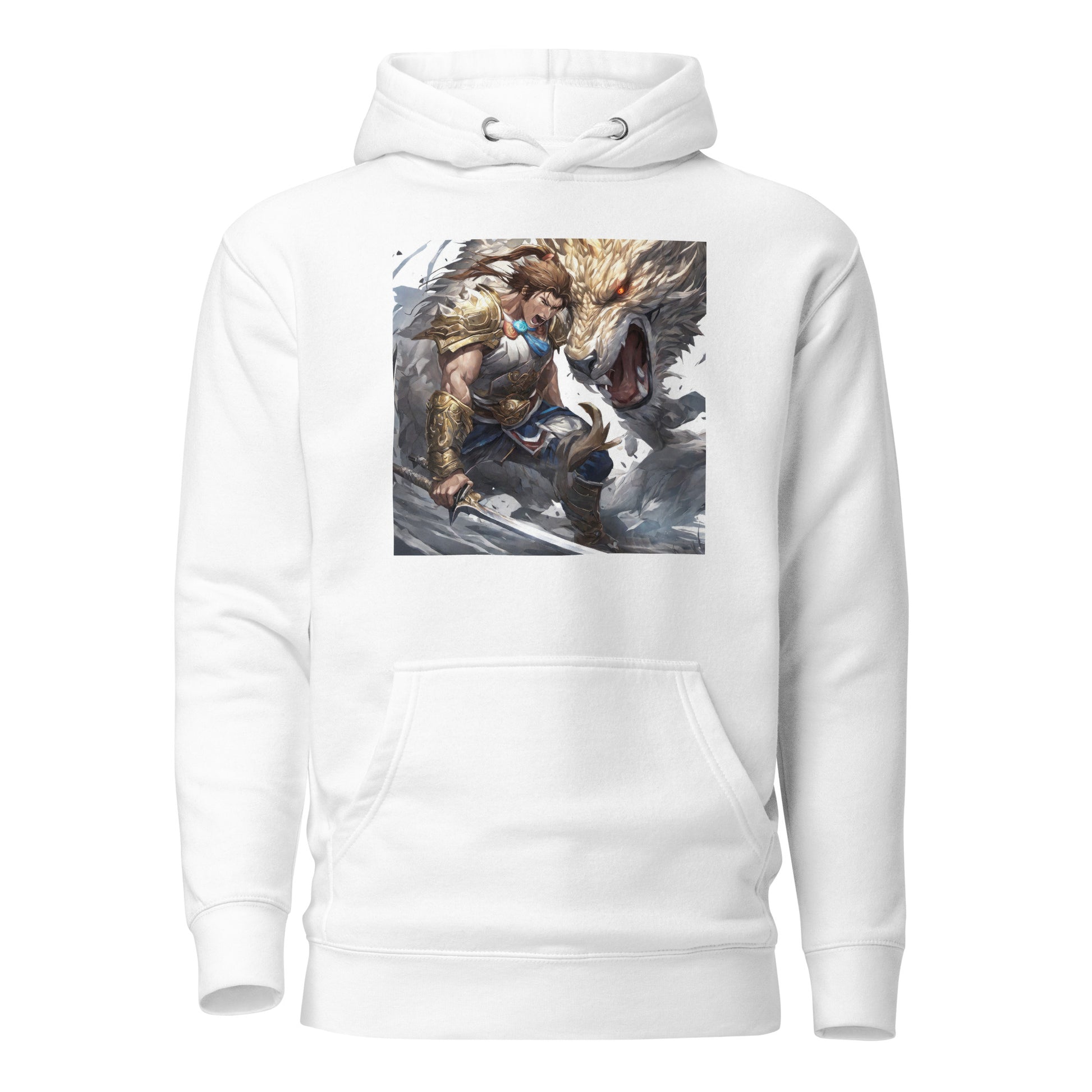 Man vs. Beast Men's Hoodie White