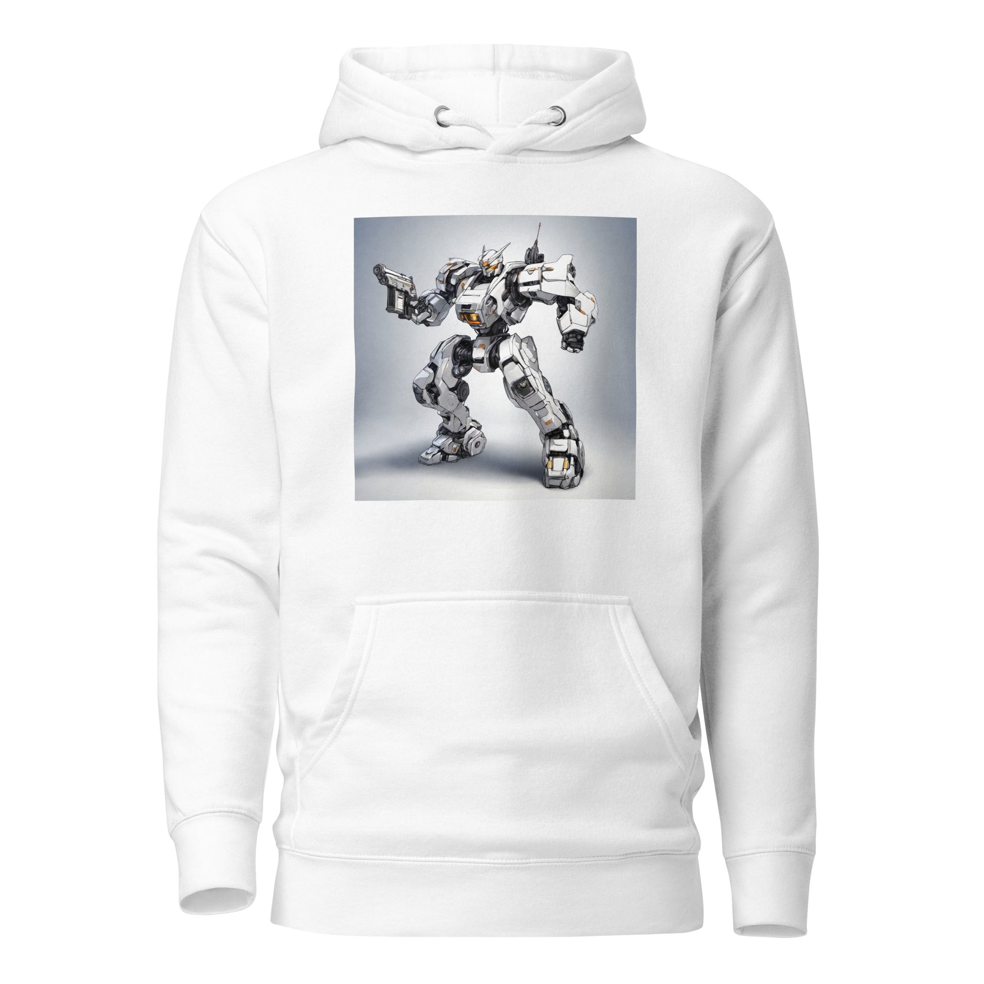 Cybernetic Machine Men's Anime Hoodie White