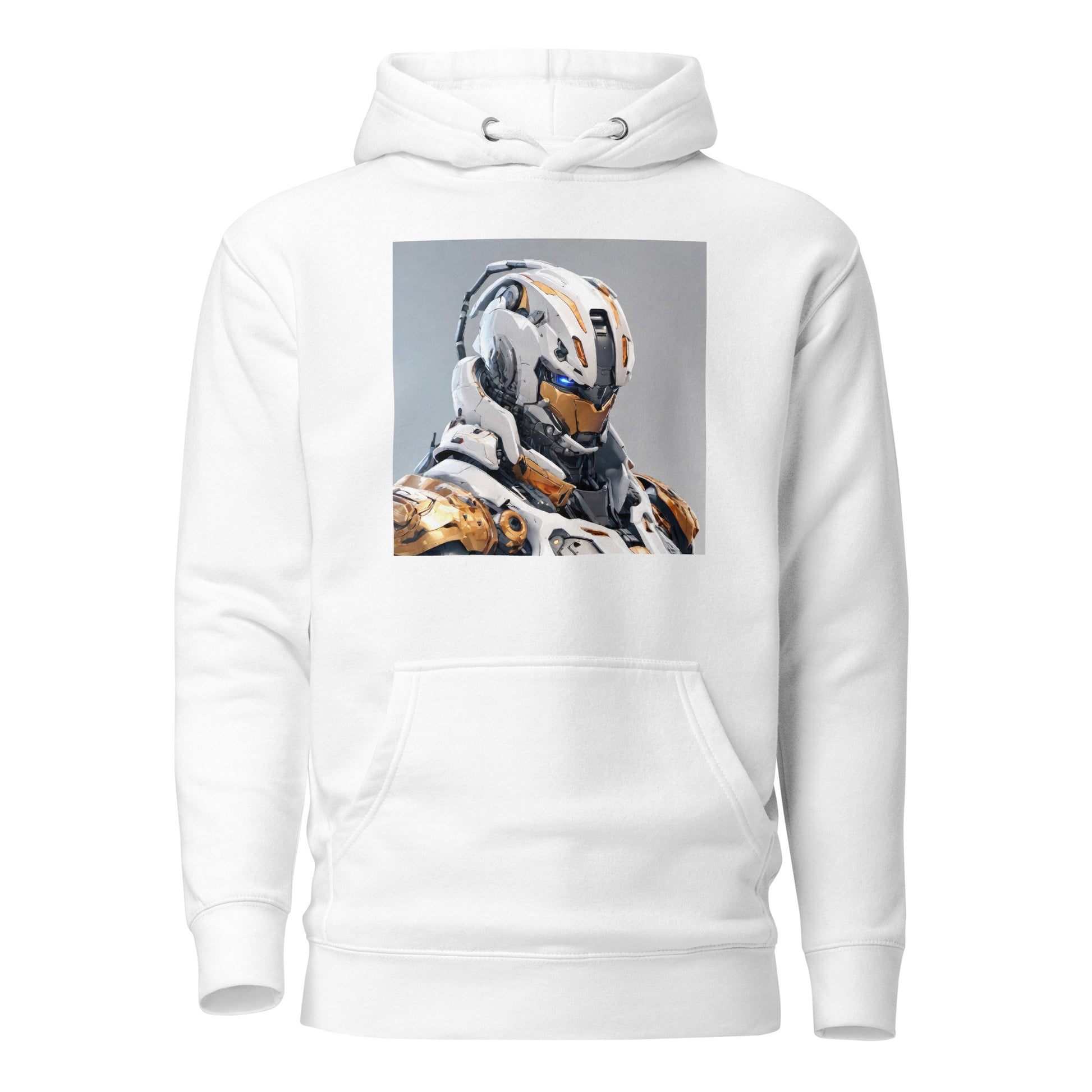 AI Droid Men's Sci-Fi Hoodie White