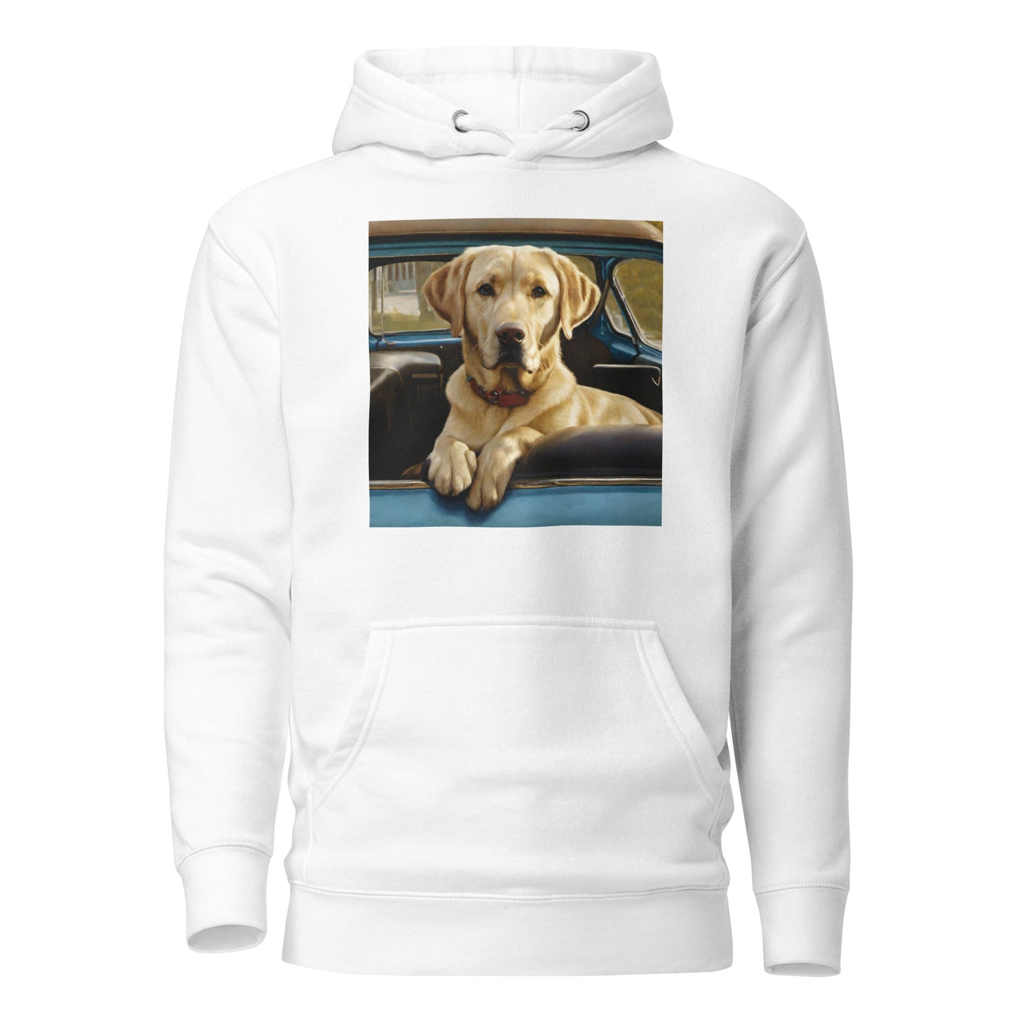 Best Buddy in Truck Men's Golden Lab Graphic Hoodie White