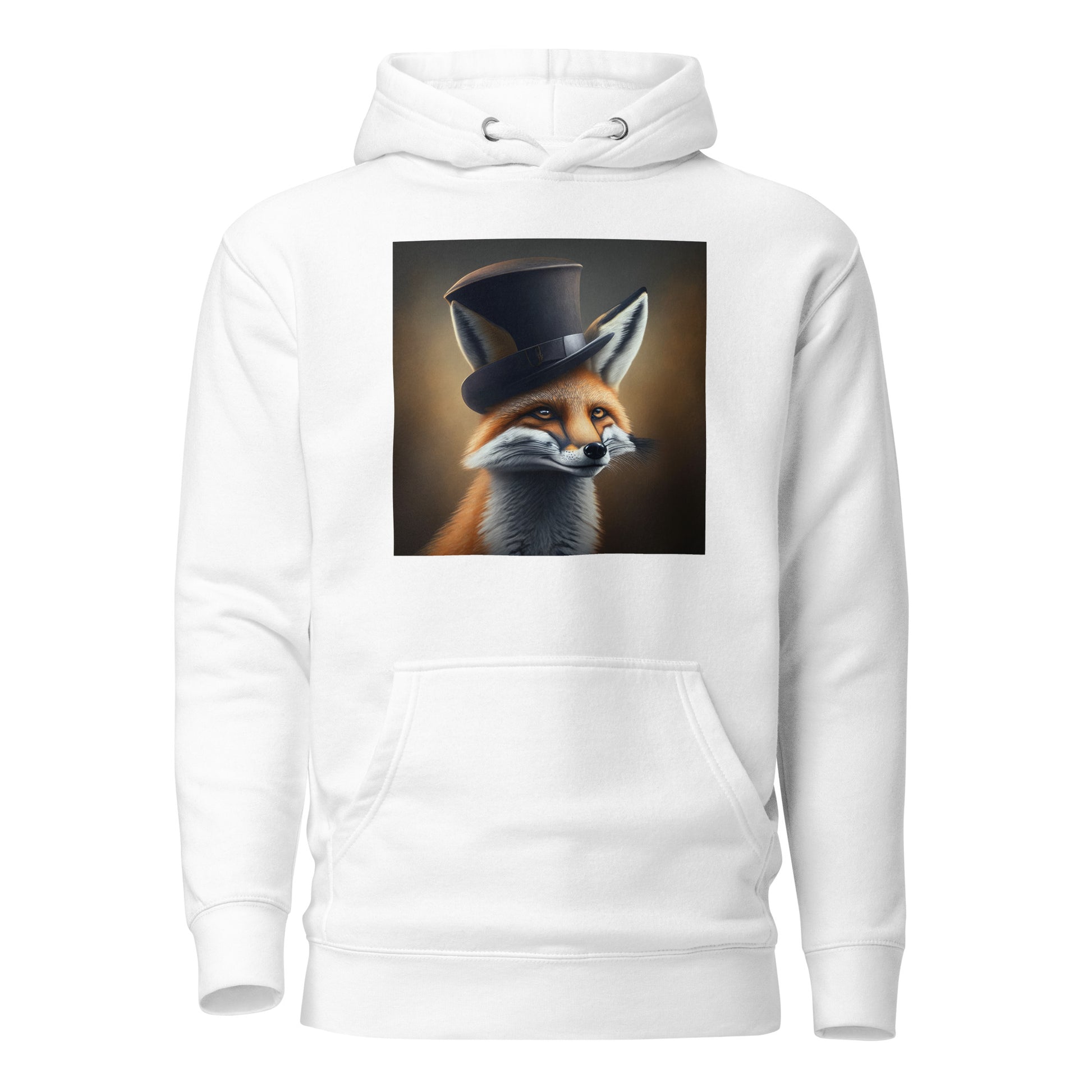 Dapper Fox Men's Graphic Hoodie White