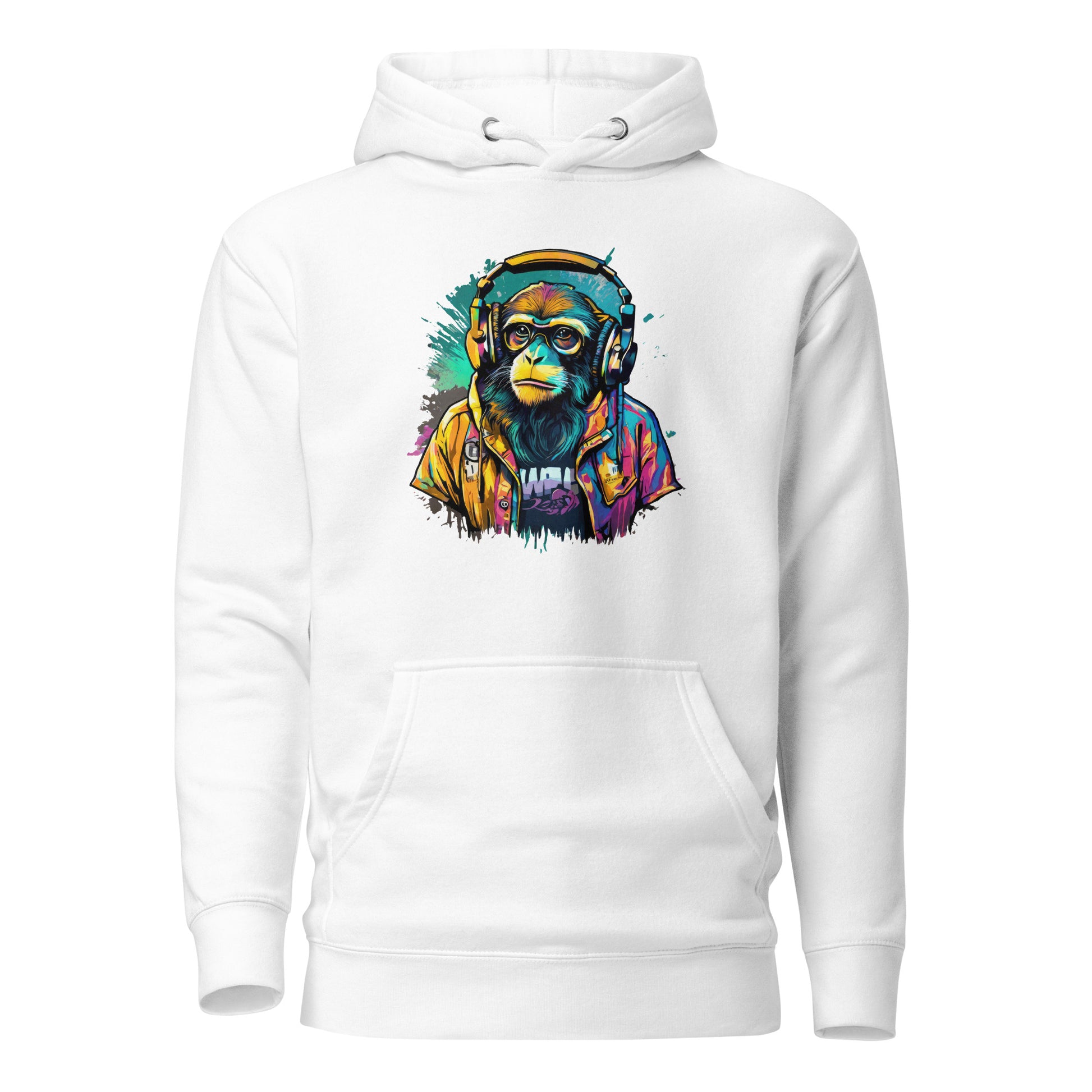 Monkey Music Men's Hoodie White