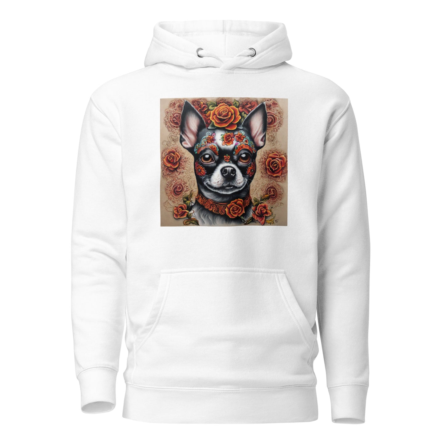 Day of the Dead Chihuahua Men's Dog Lover Hoodie White