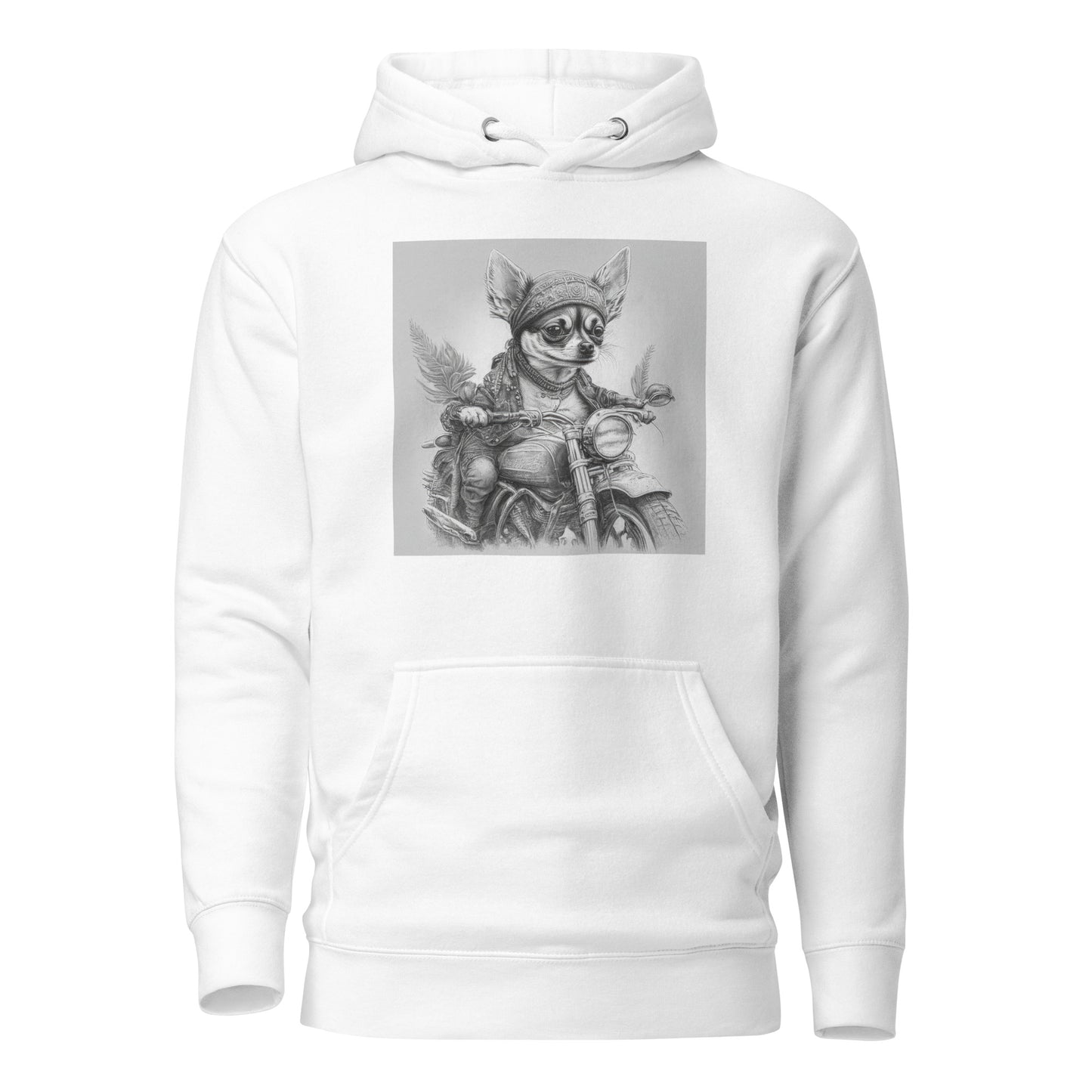 Tiny Speedster Chihuahua Men's Hoodie White