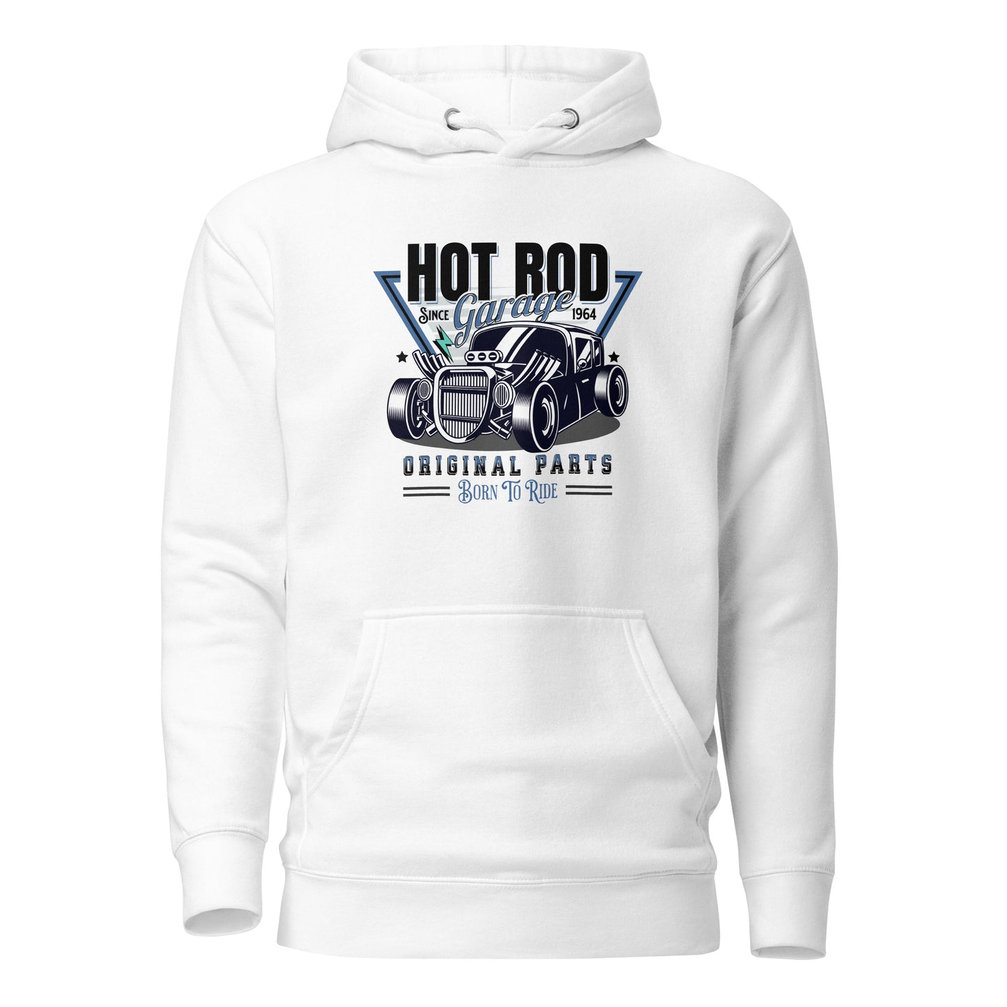 Hot Rod Garage Dad Hoodie White