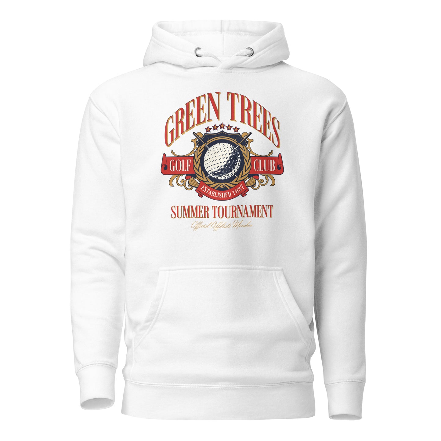 Green Trees Golf Club Hoodie for Dad White