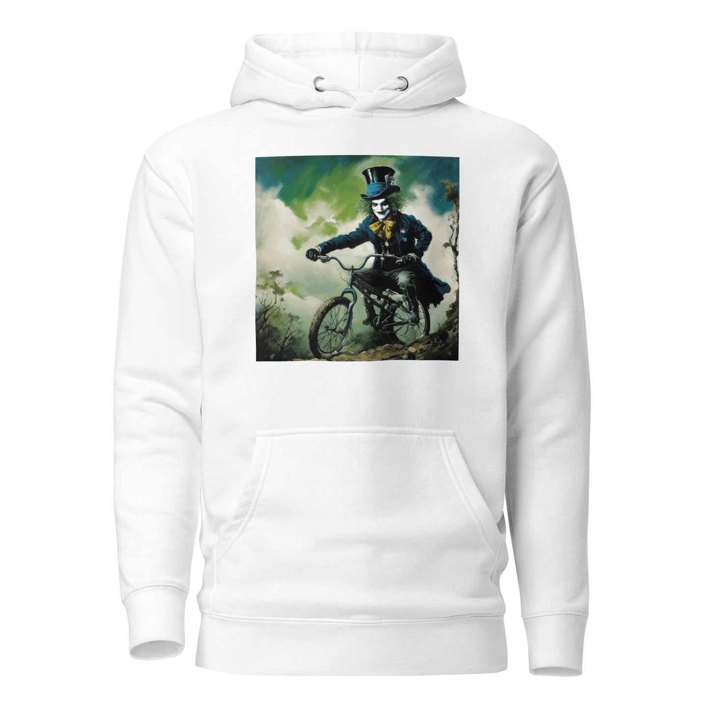 Mad Hatter Biking Men's Hoodie White