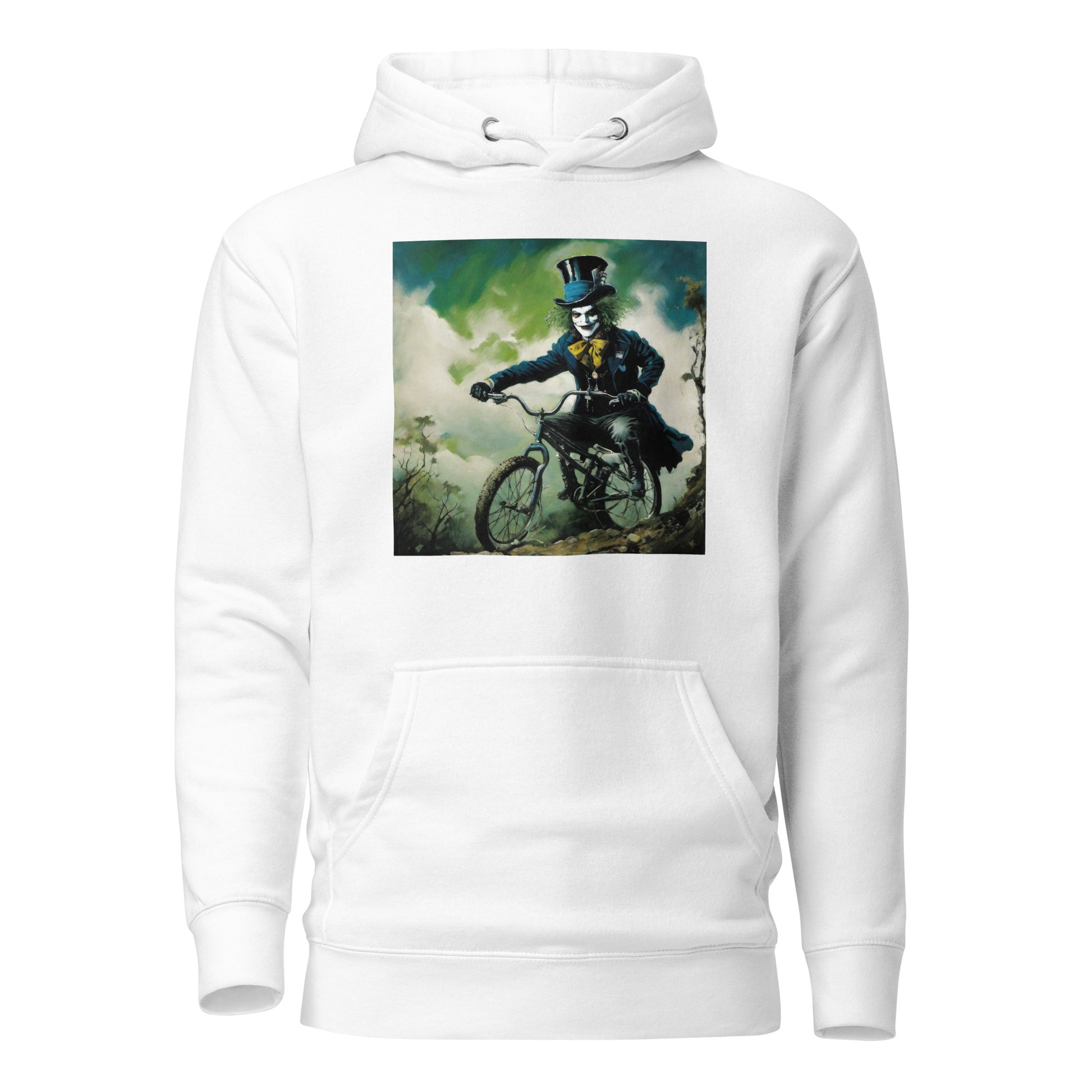 Mad Hatter Biking Men's Hoodie White