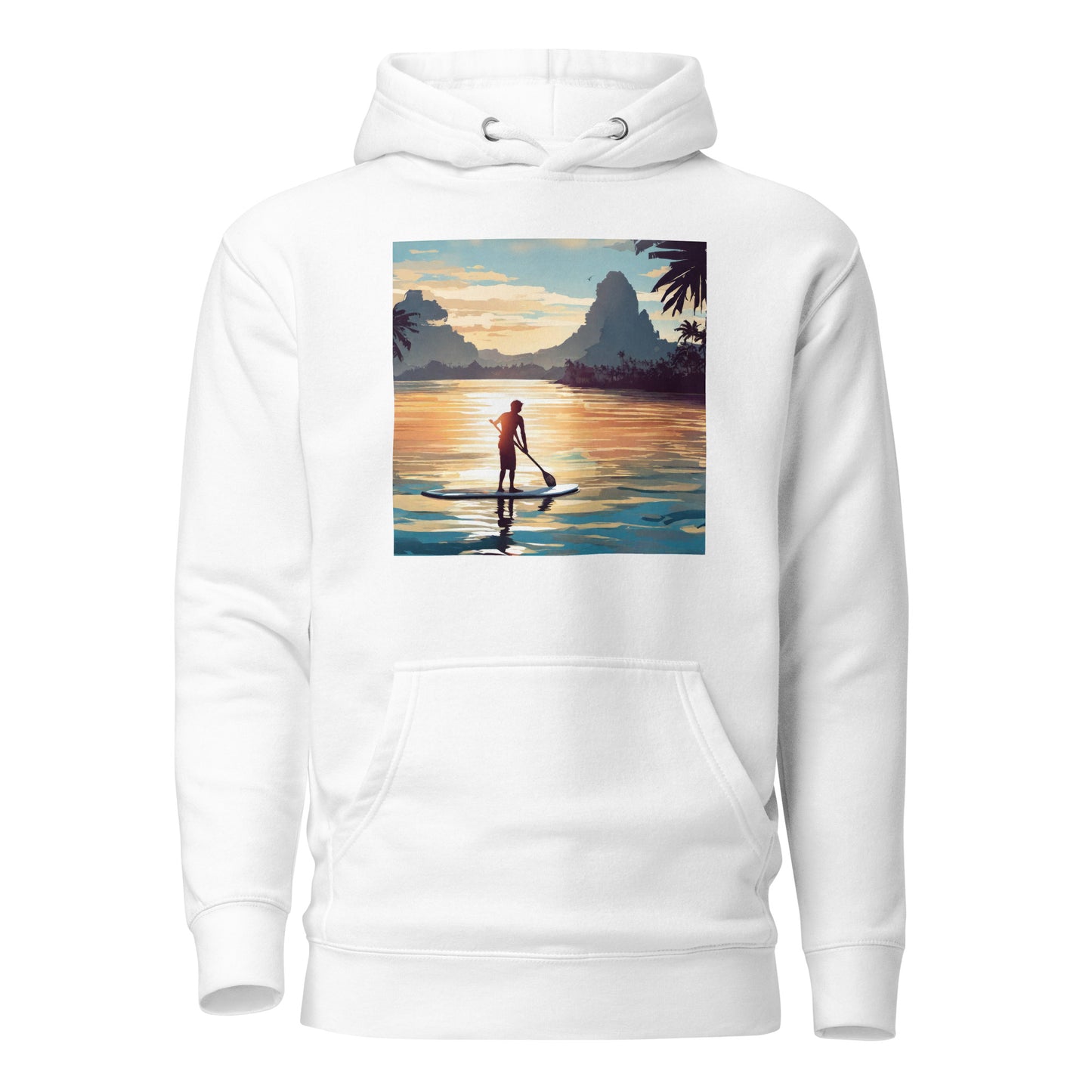 Paddleboarding Paradise Men's Hoodie White