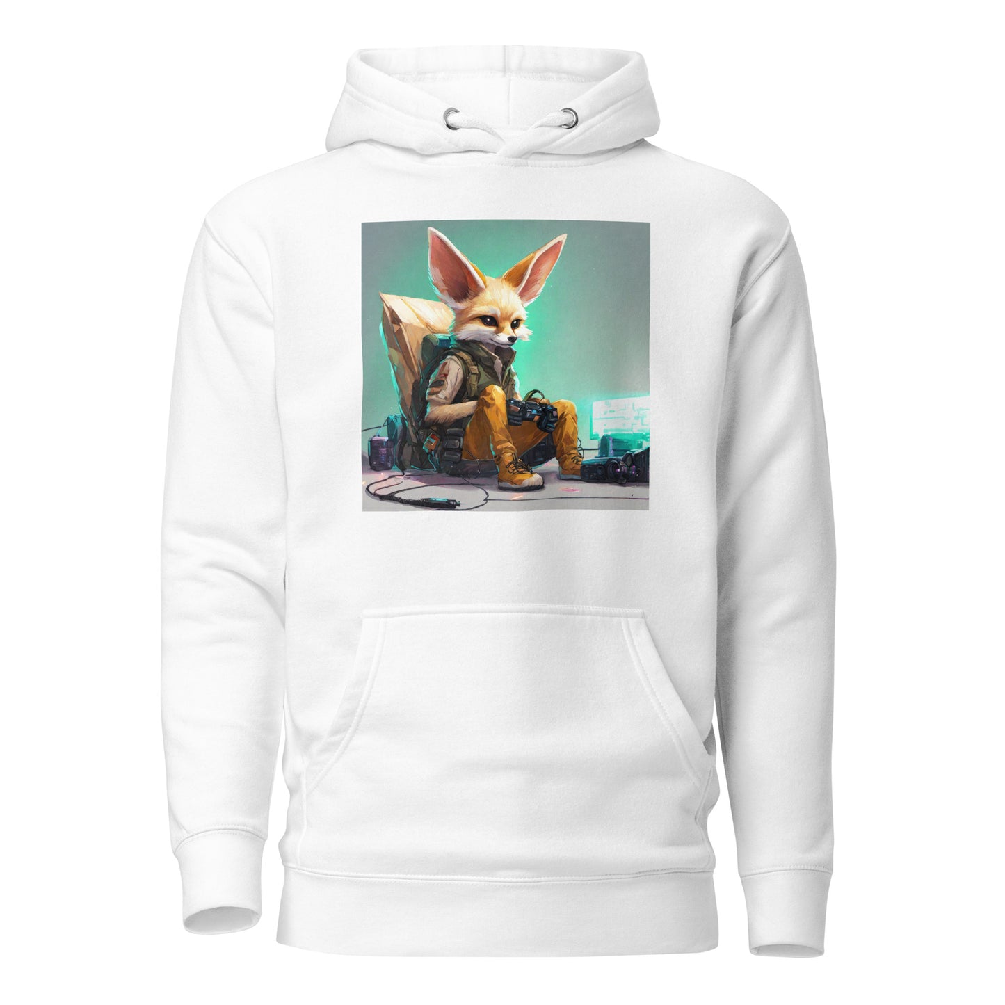 Fennec Fox Men's Gamer Hoodie White