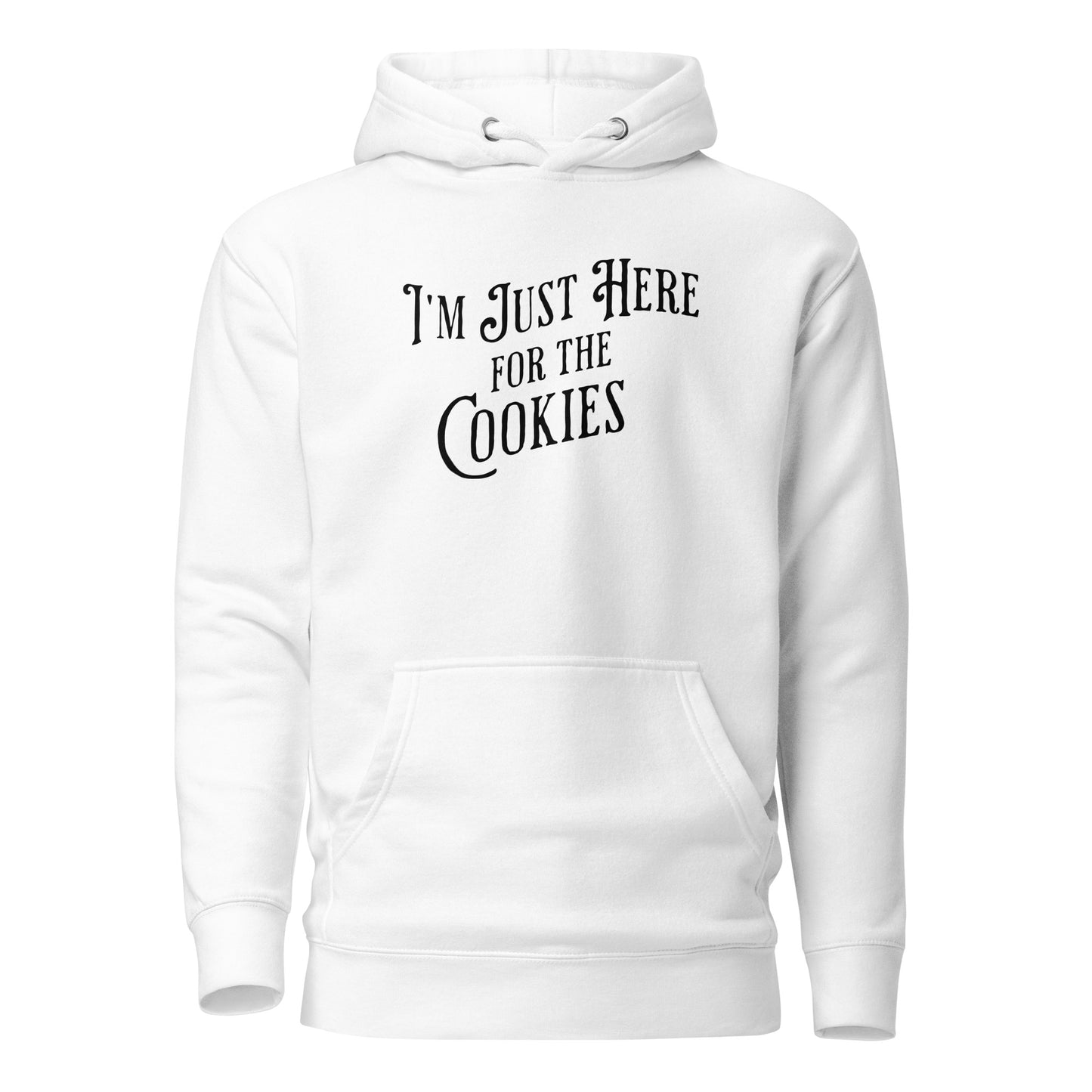 I'm Just Here for the Cookies Men's Christmas Hoodie White