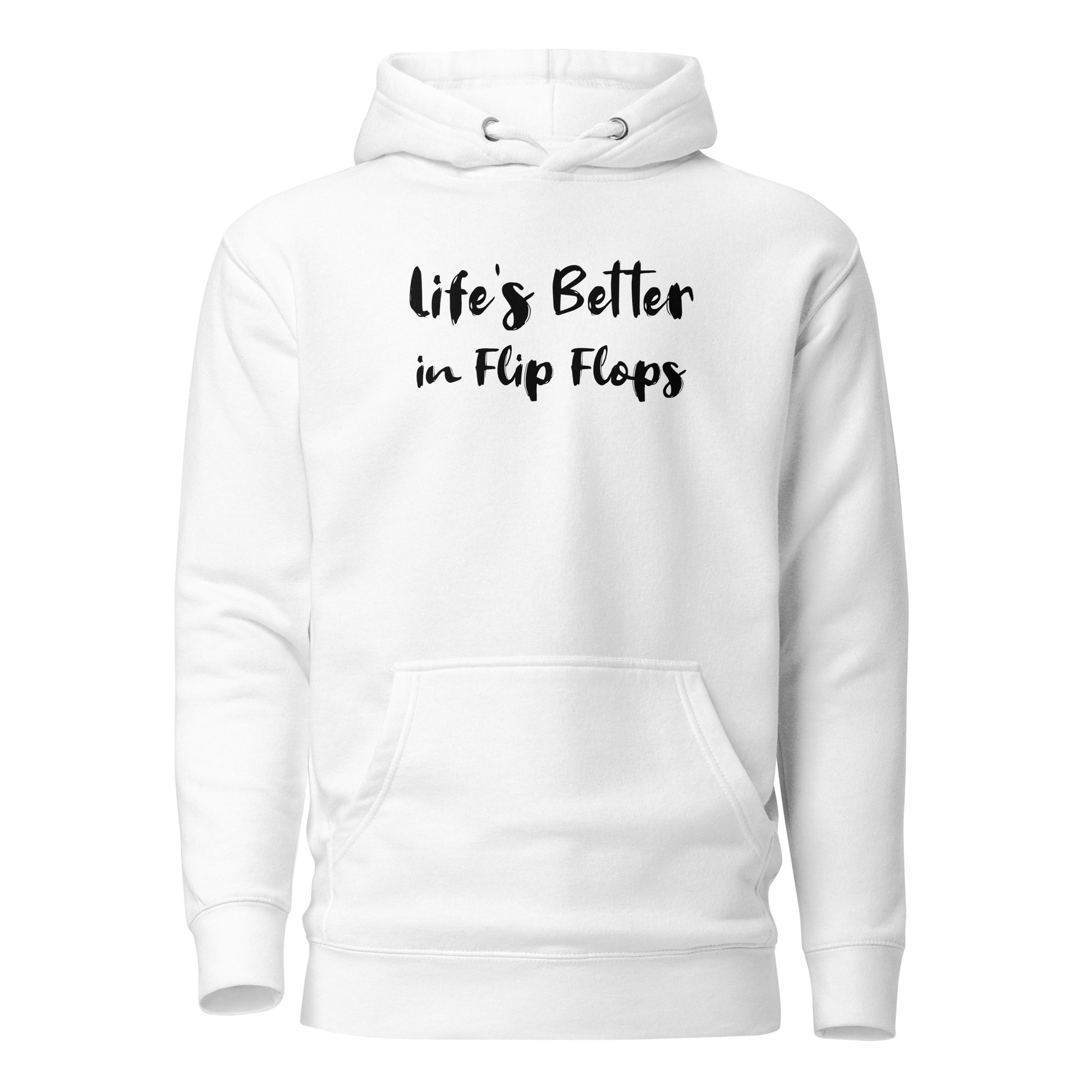 Life's Better in Flip-Flops Men's Summer Hoodie White