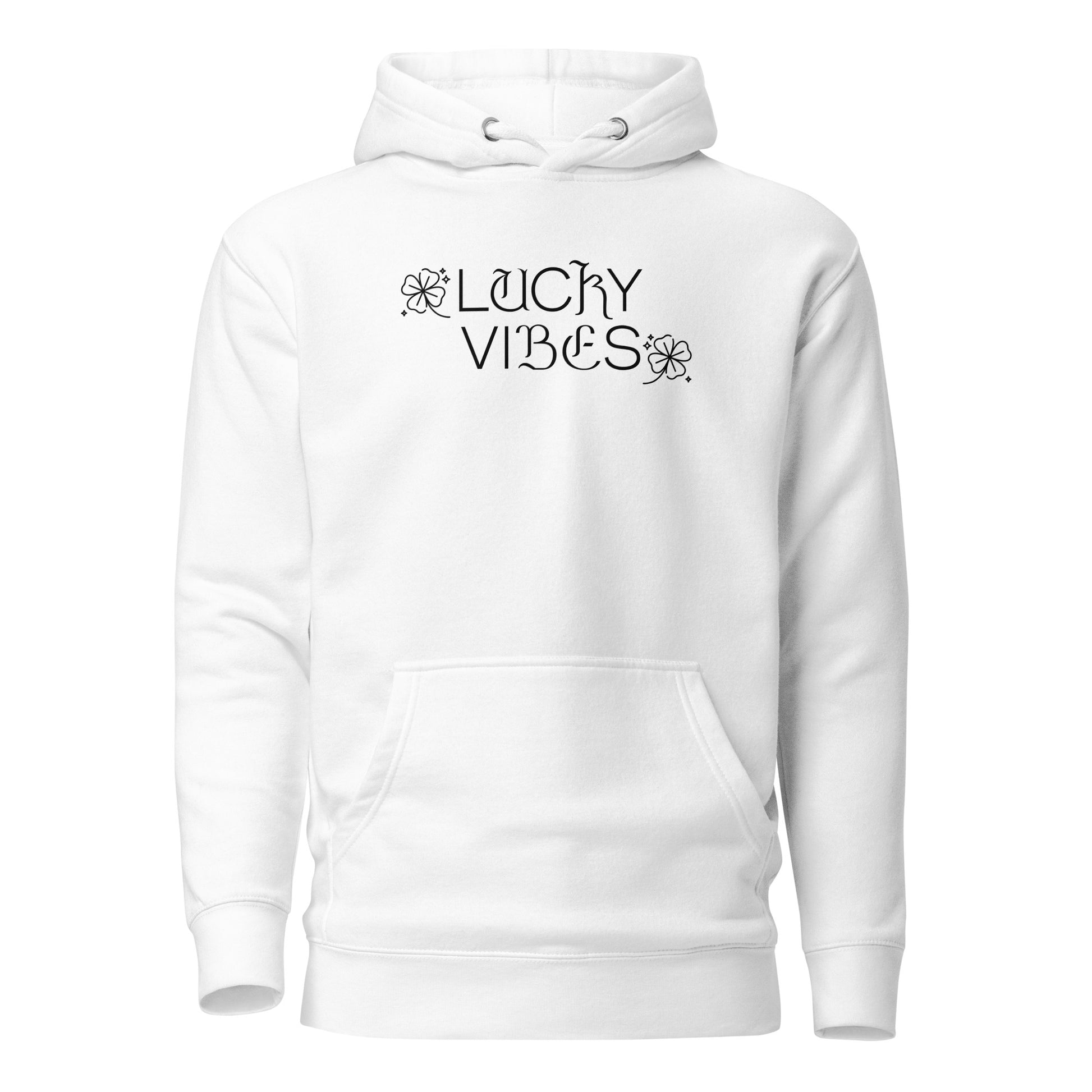 Lucky Vibes St Patrick's Day Men's Hoodie White