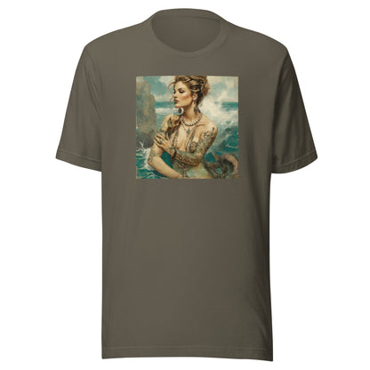 Mermaid with Tattoos Men's T-Shirt Army